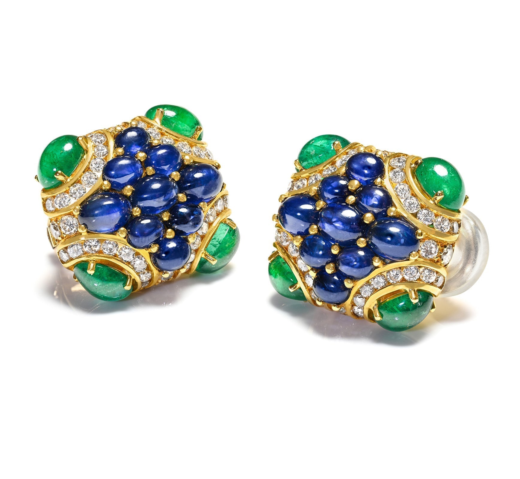 Gemstone earrings gold luxury