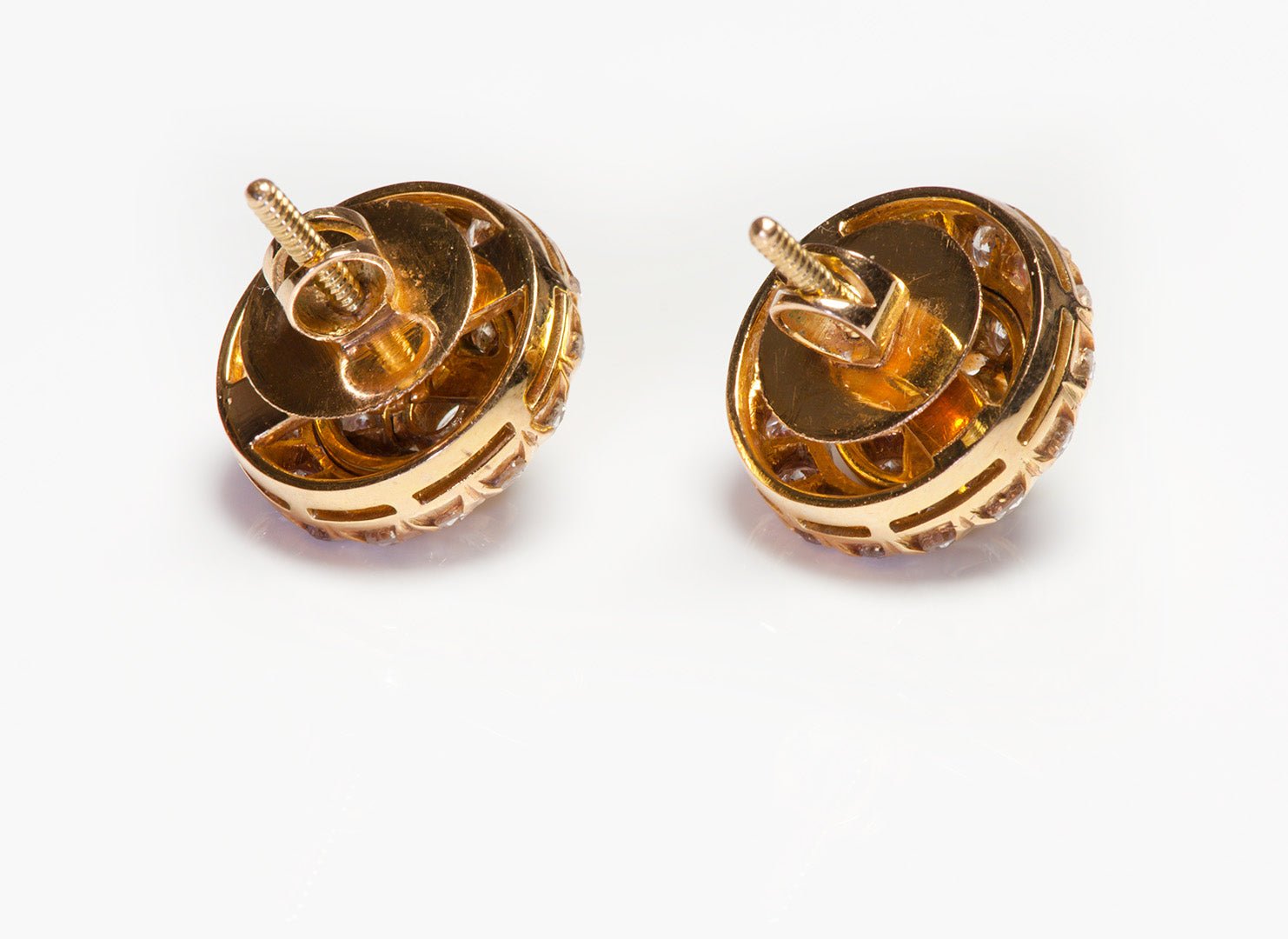 18K Gold Diamond Stud Earrings