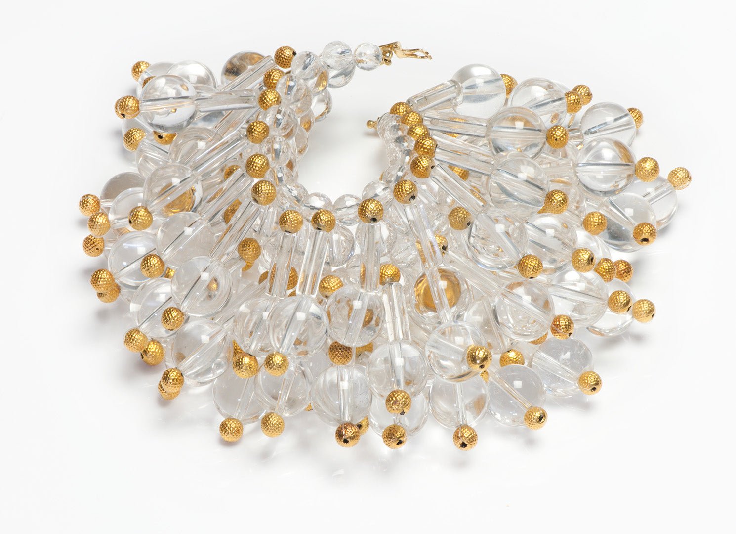 18K Yellow Gold Crystal Bead Bracelet