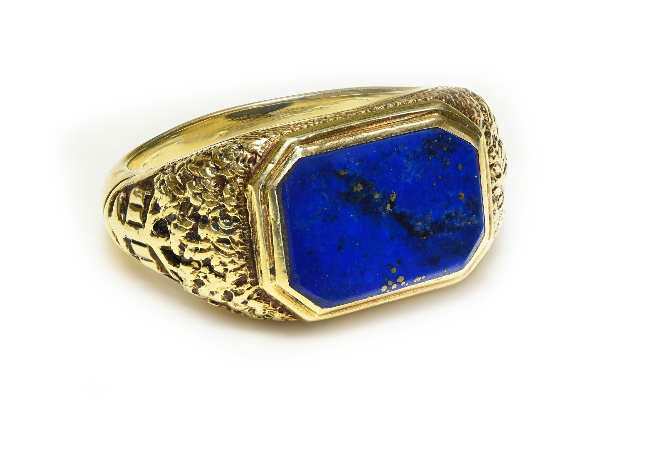 Antique LGB Co. L.G. Balfour Gold Lapis School / Fraternal Signet Ring