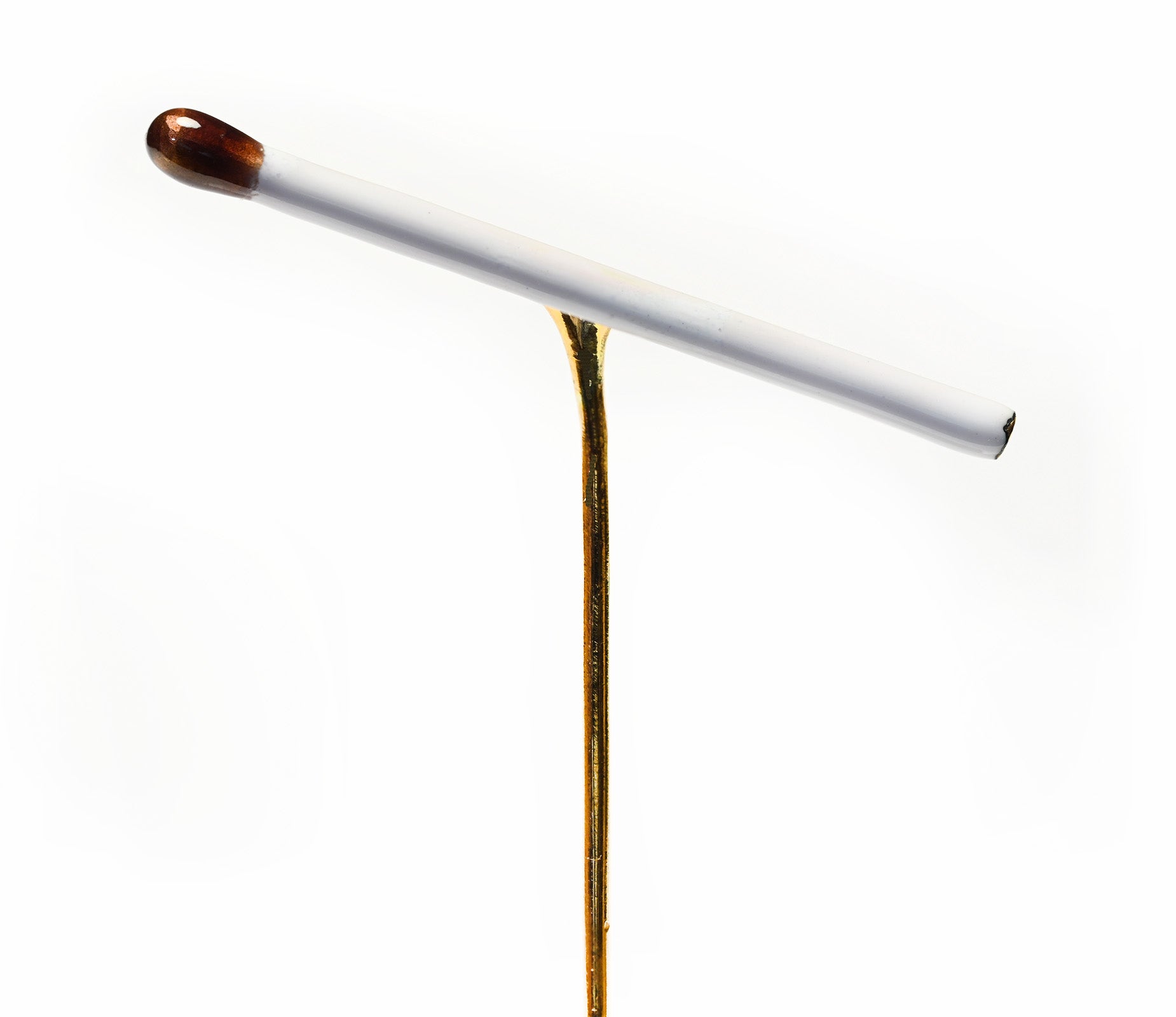 Antique Gold Enamel Match Stick Stick Pin