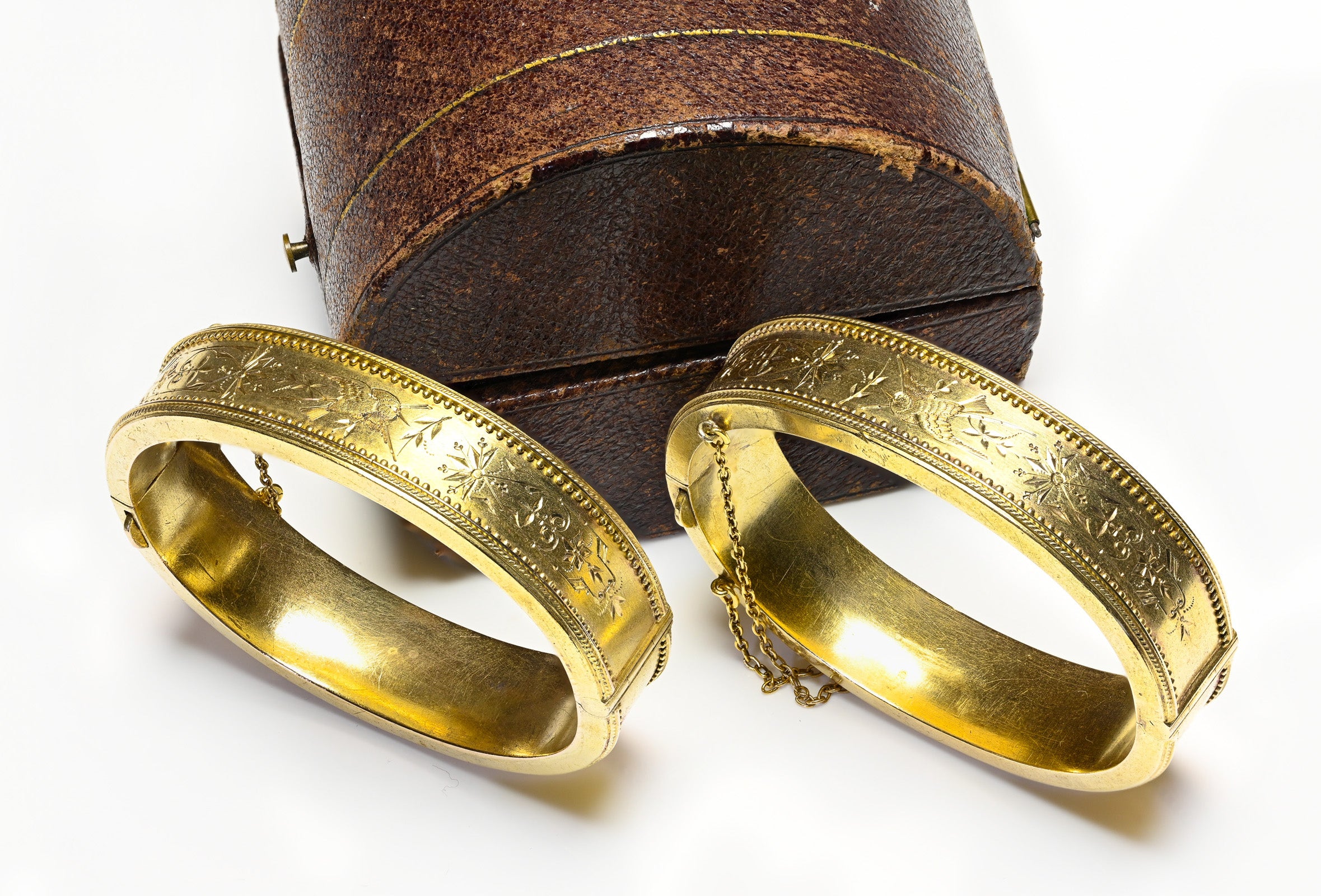 Antique Pair of Tiffany & Co. Gold Bangle Bracelets