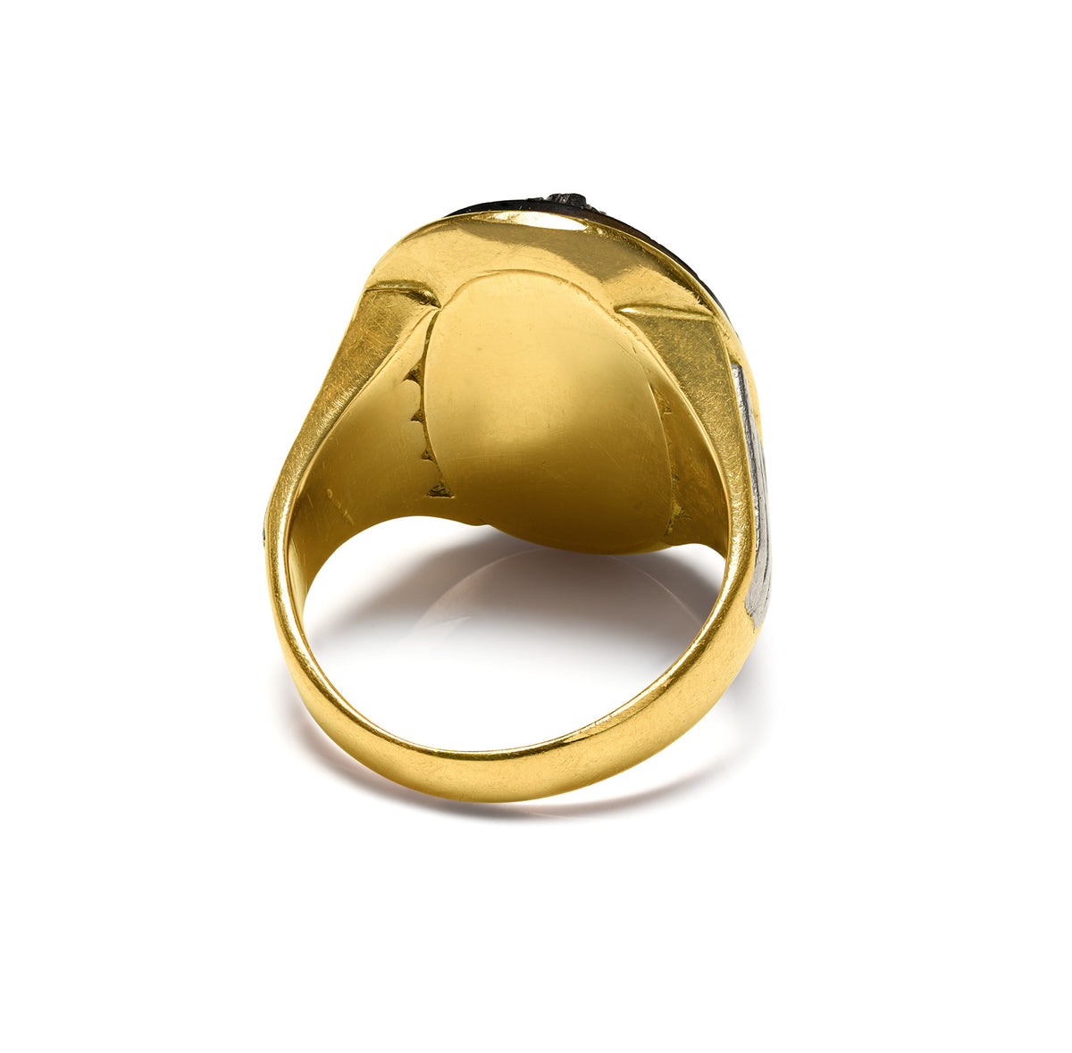 The back of Antique Victorian Gold Double-Face Cameo Ring with Classical Profiles