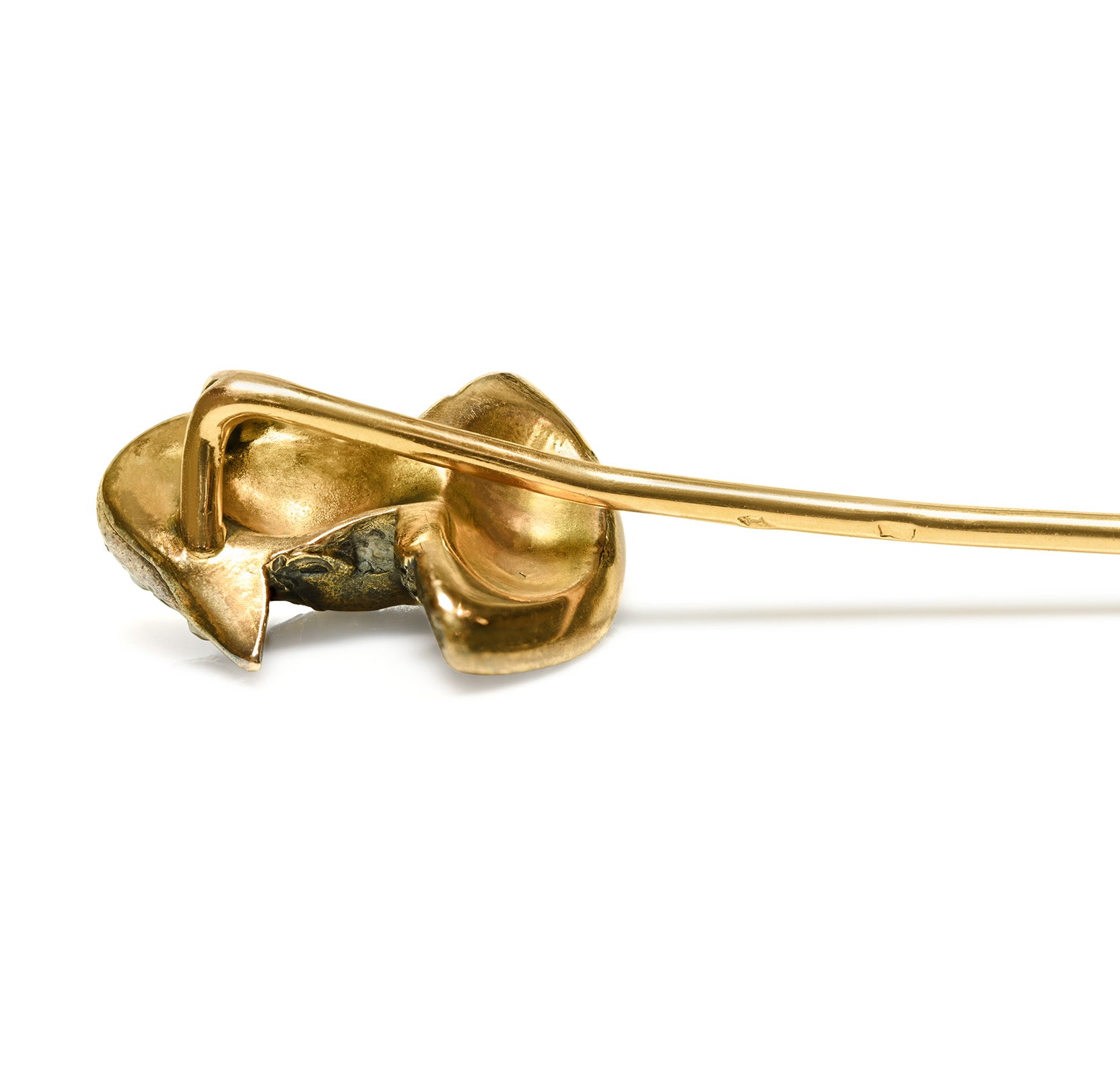 French Harlequin Figural Stick Pin in Venetian Masquerade Style