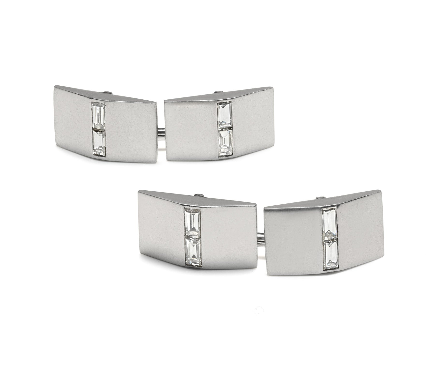 Art Deco Platinum Diamond Cufflinks