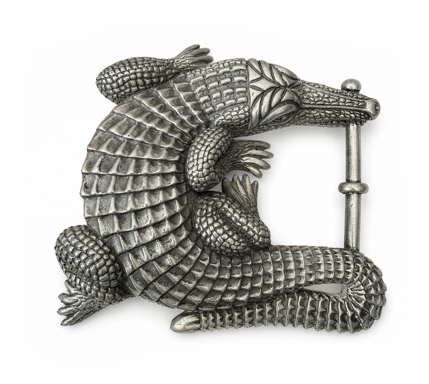 Barry Kieselstein-Cord Alligator Silver Buckle
