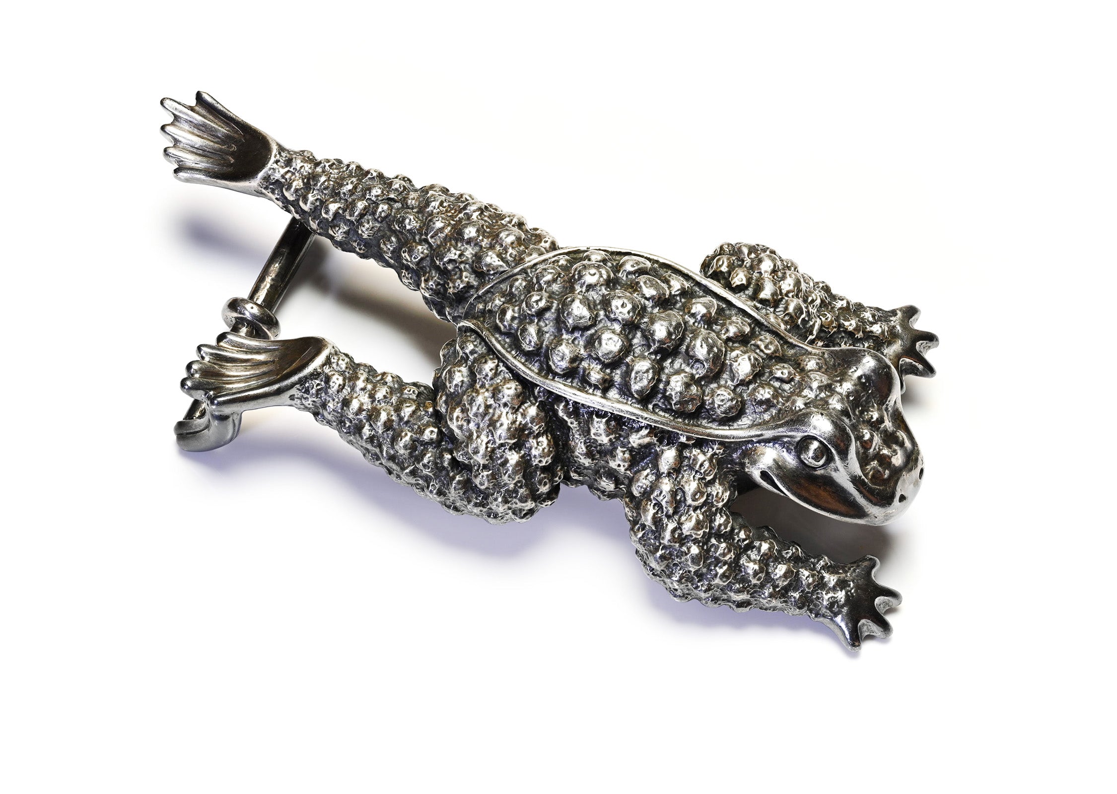 Barry Kieselstein-Cord Silver Frog Toad Belt Buckle