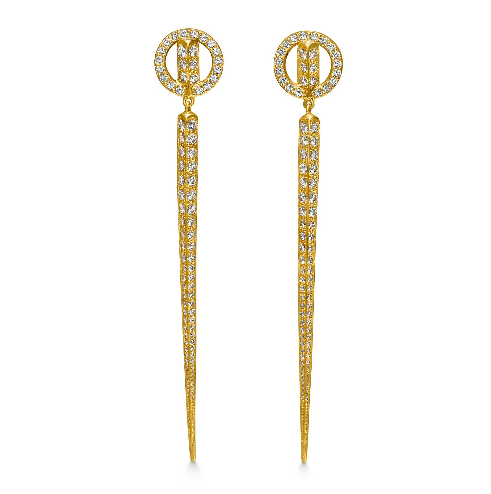 Bielka Diamond Drop Earrings 18K Gold