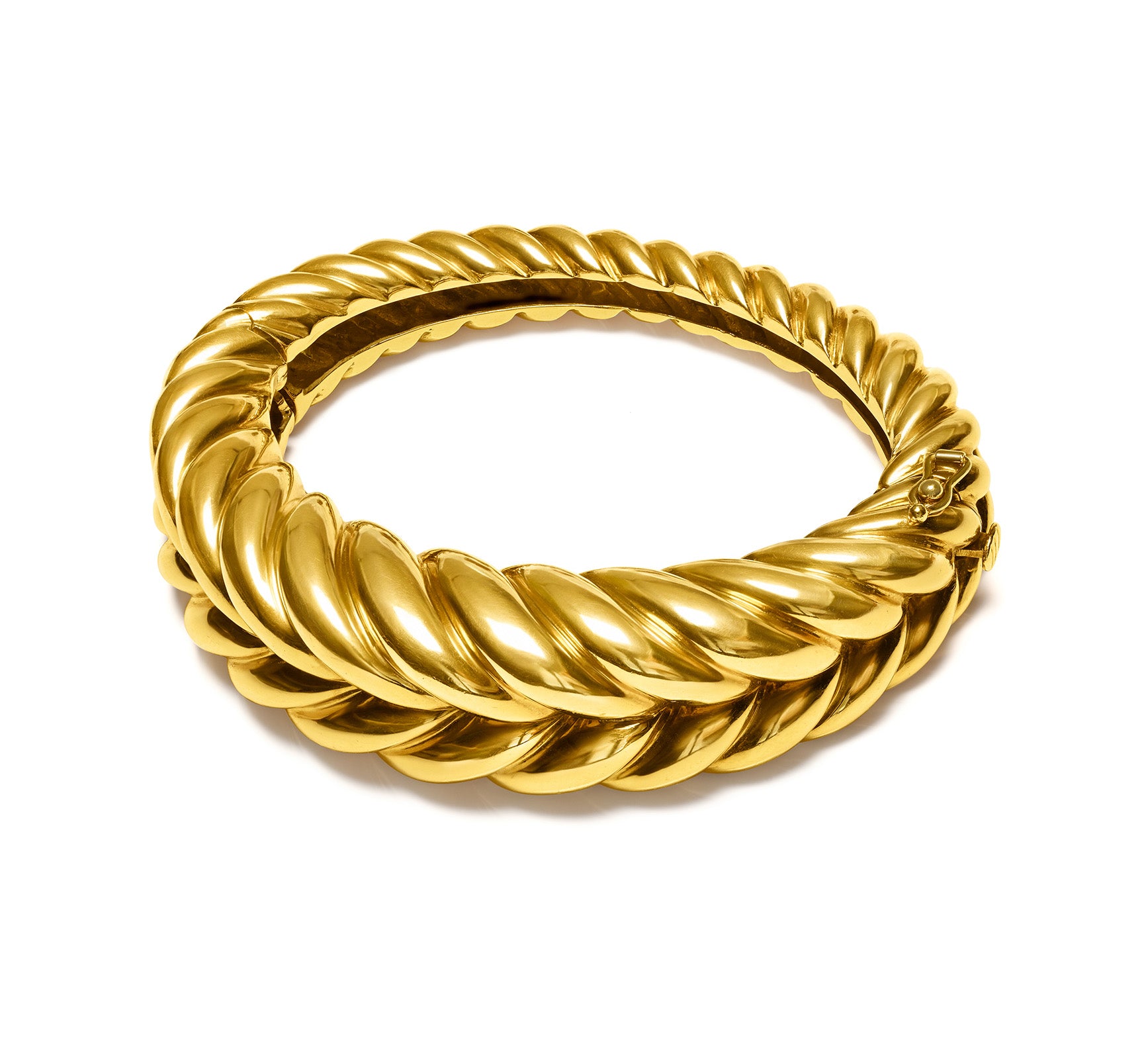 Tiffany & Co. Twisted Chevron 18K Bangle Bracelet