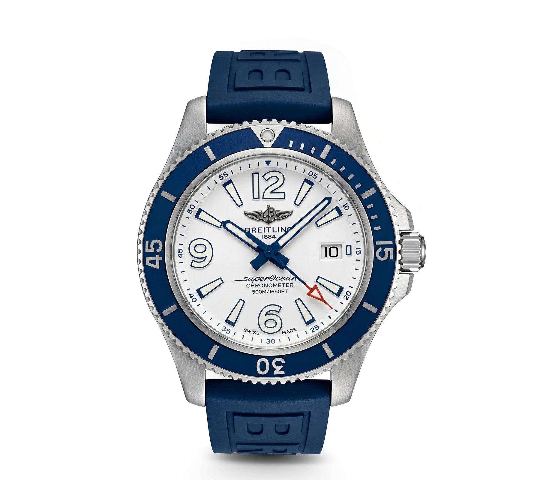 Men's Breitling Superocean Automatic 42 Rubber Strap Diver Watch