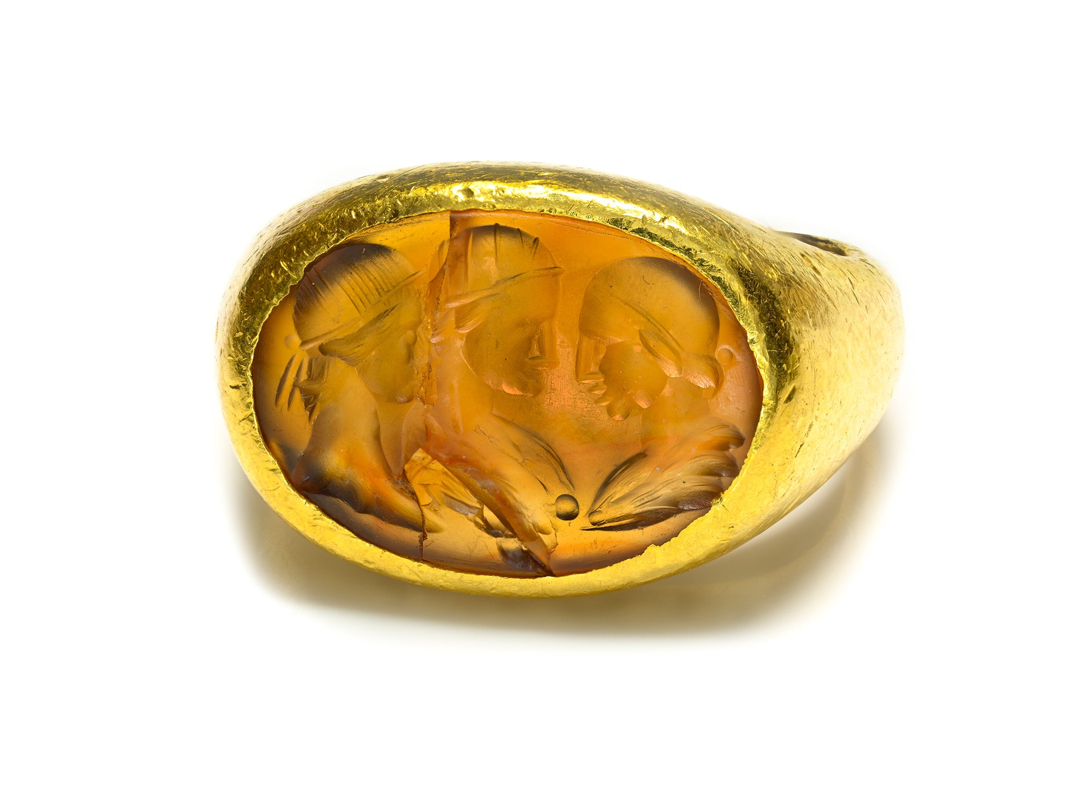 Bulgari 24K Gold Grand Tour Carnelian Intaglio Ring Men's