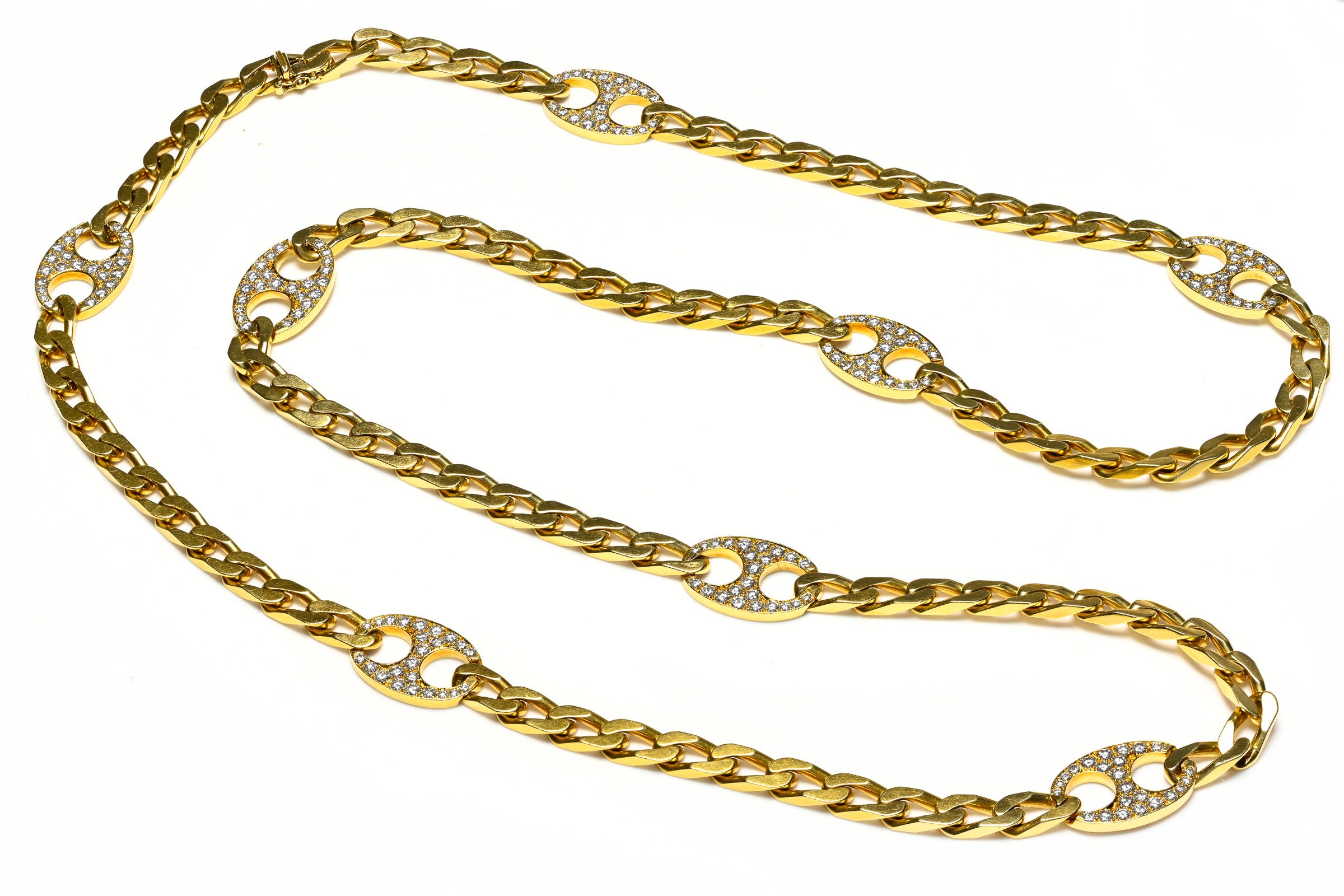 Bvlgari 18K Gold Link Diamond Necklace