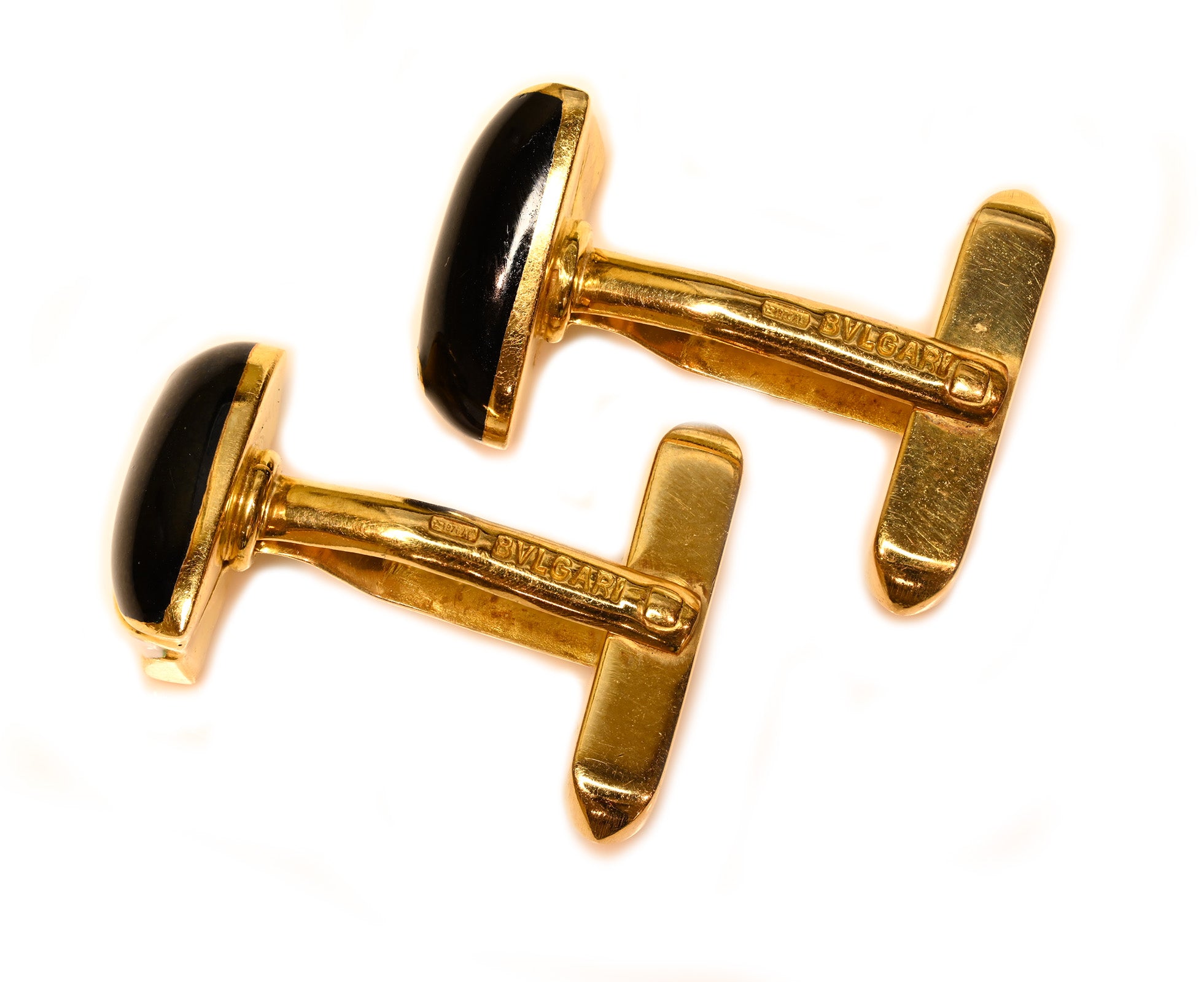 Bulgari Penguin Cufflink in 18K Gold Enamel and Diamonds