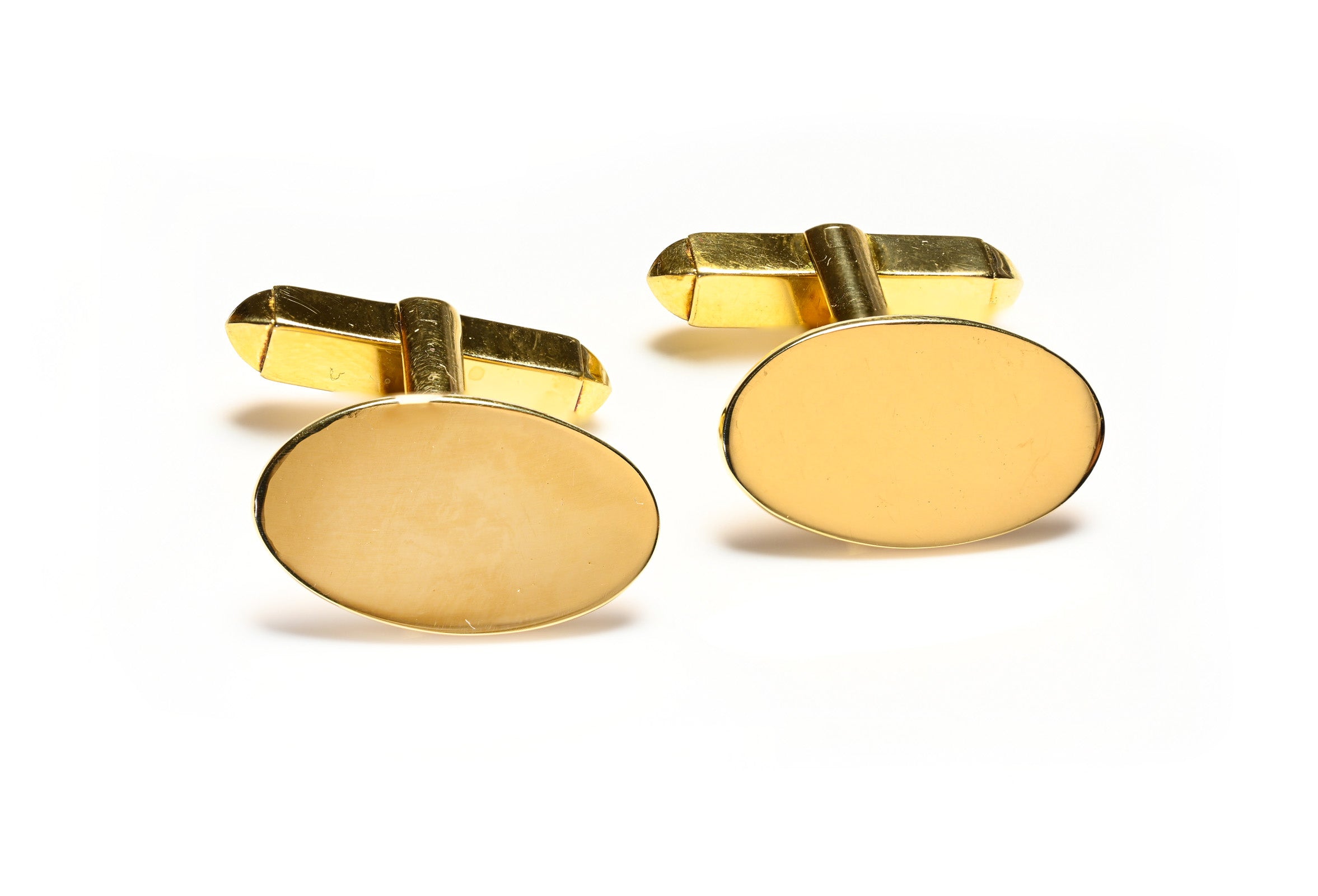 Bulgari Bvlgari 18K Gold Oval Cufflinks