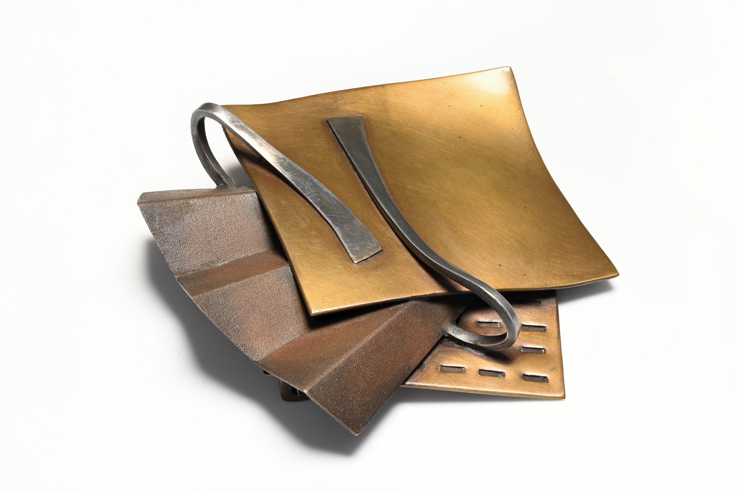 Carol Kumata Mixed Metal Brooch silver copper