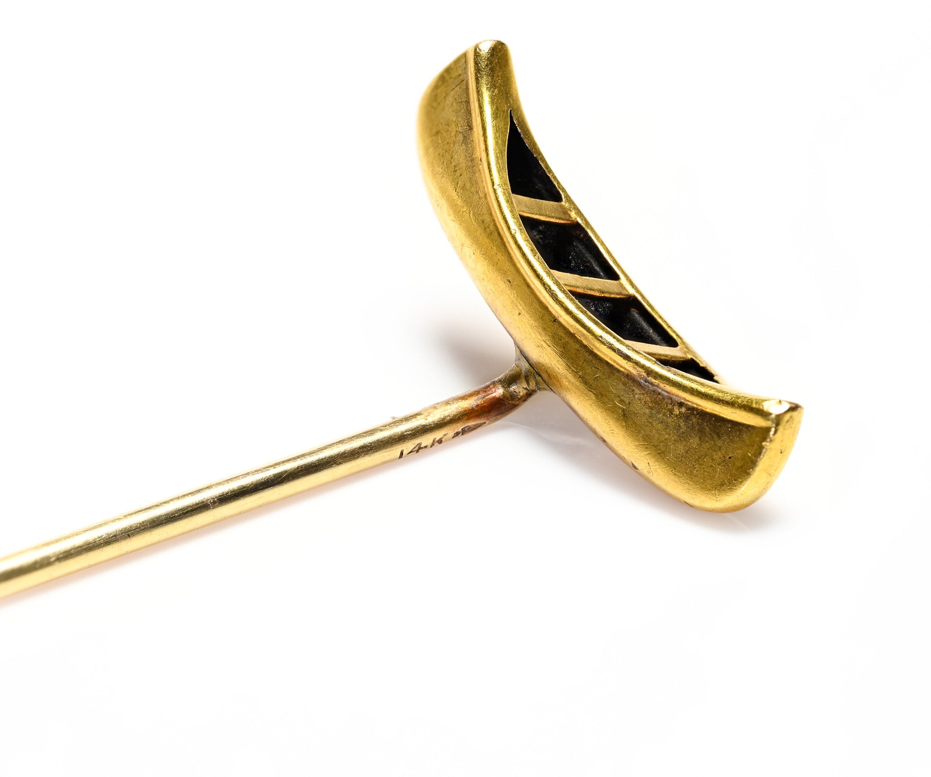 Carter Gough & Co. Gold Canoe Stick Pin Antique