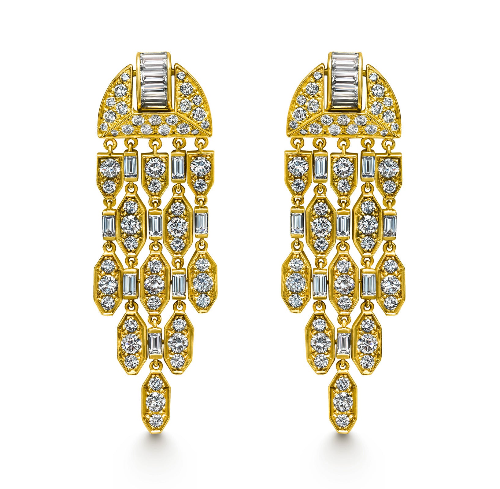 Cartier Diamond Chandelier Earrings 18K Gold