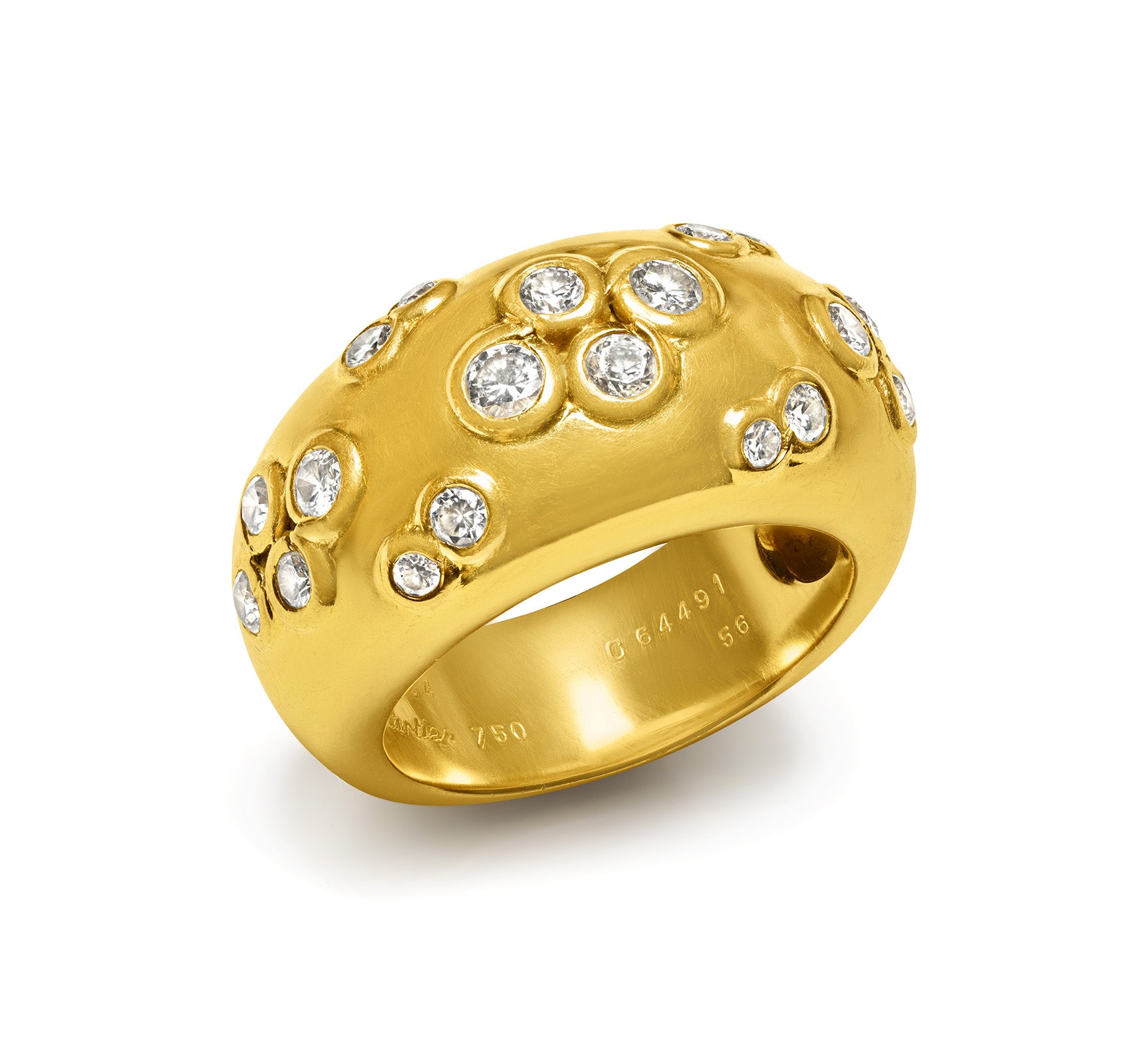 Cartier Diamond 18K Yellow Gold Dome Ring