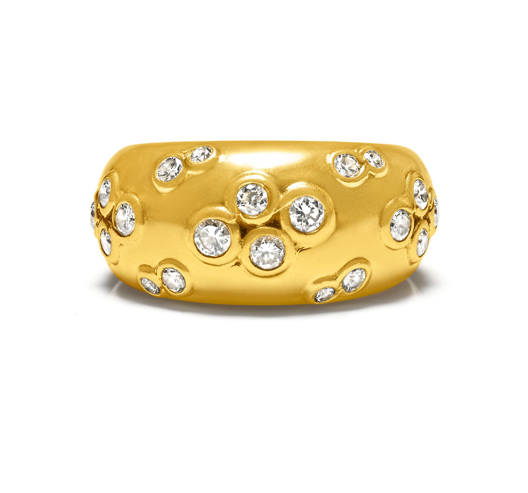 Cartier Diamond 18K Gold Bombe Ring