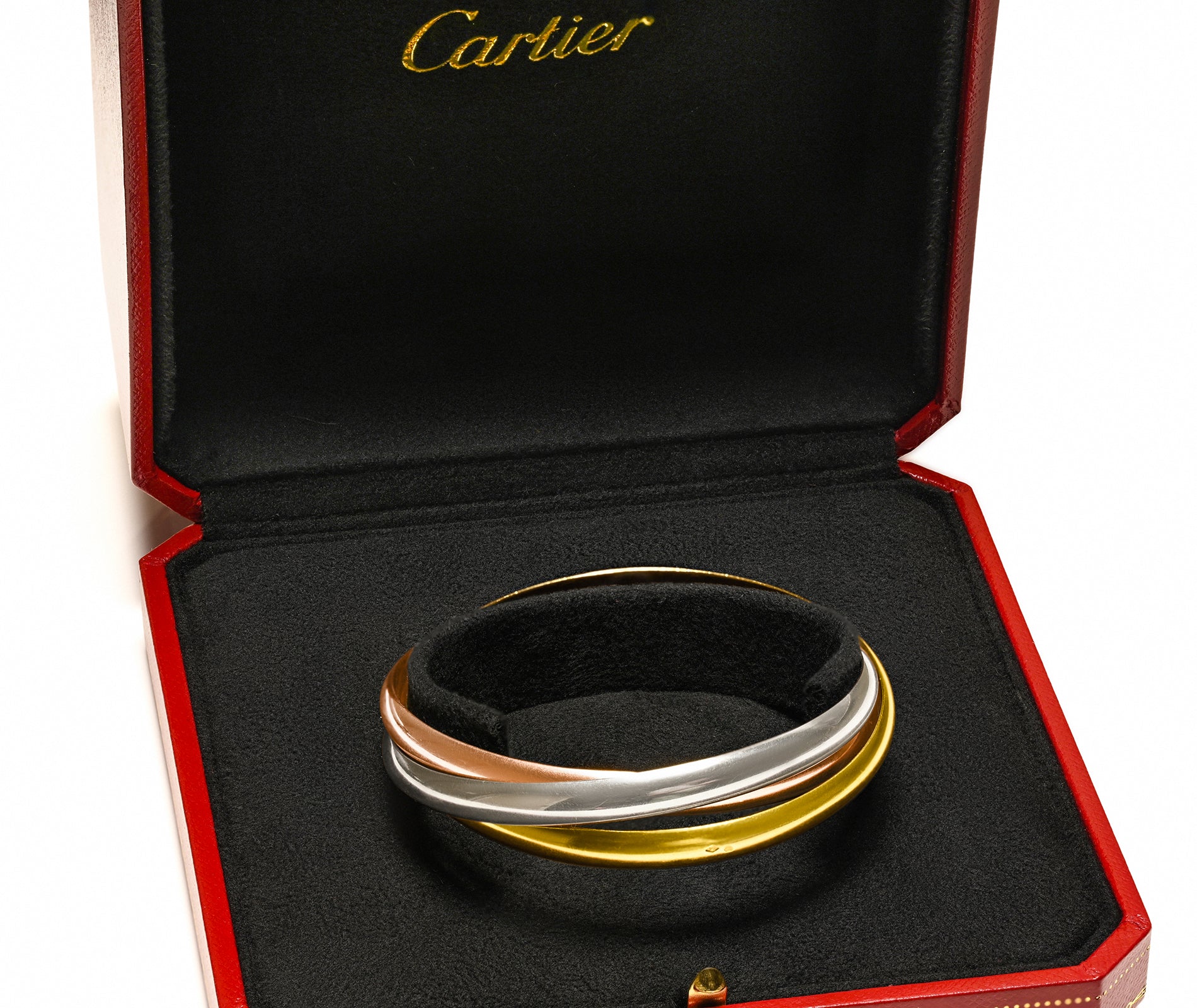 Cartier Trinity 18k Tri-Color Gold Bangle Bracelet