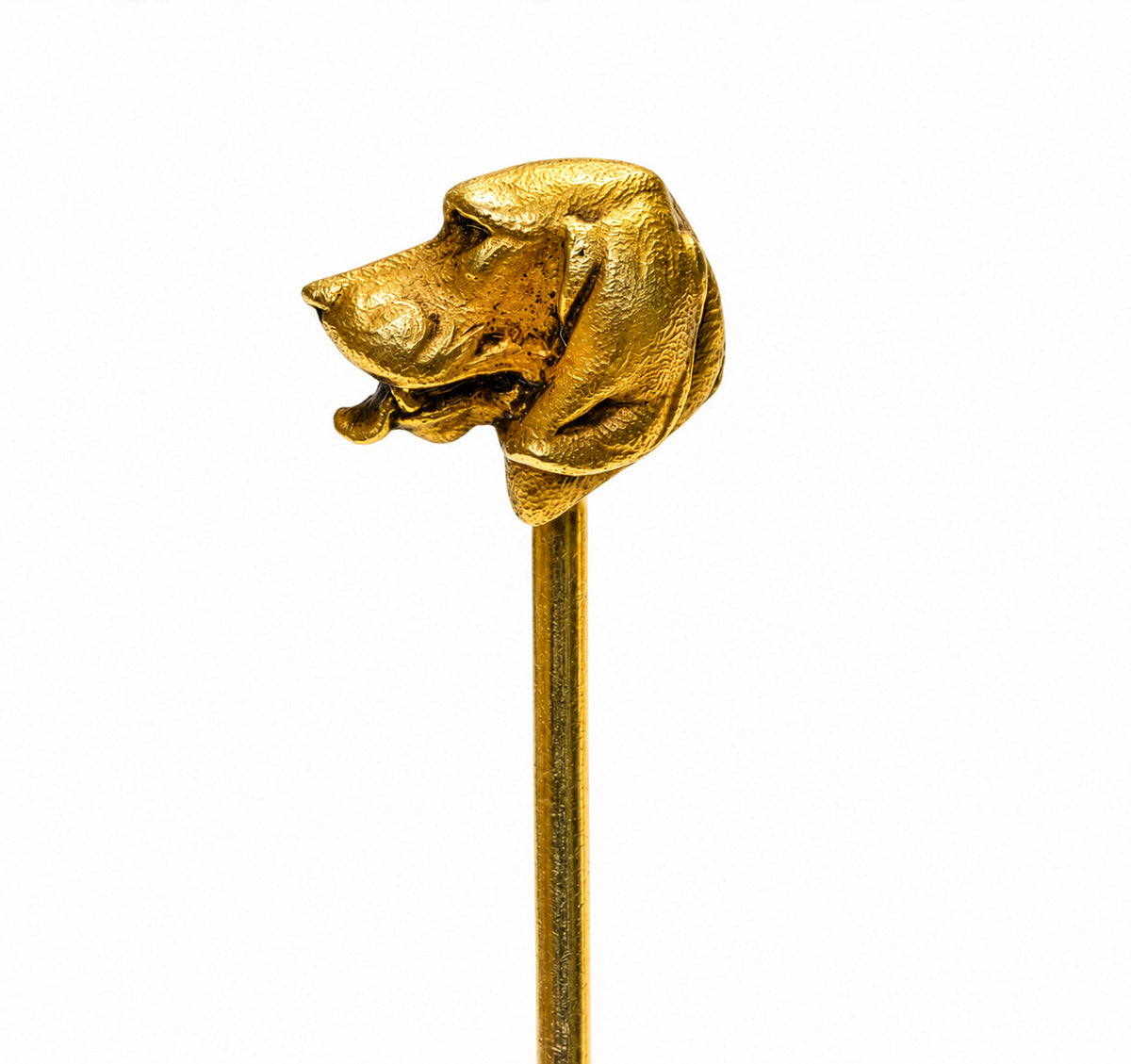 Antique Cartier 18K Gold Hound Dog Stick Pin