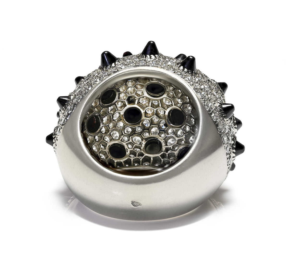 Cartier Clash Unlimited Diamond Black Onyx Spiked Dome Ring French Hallmark