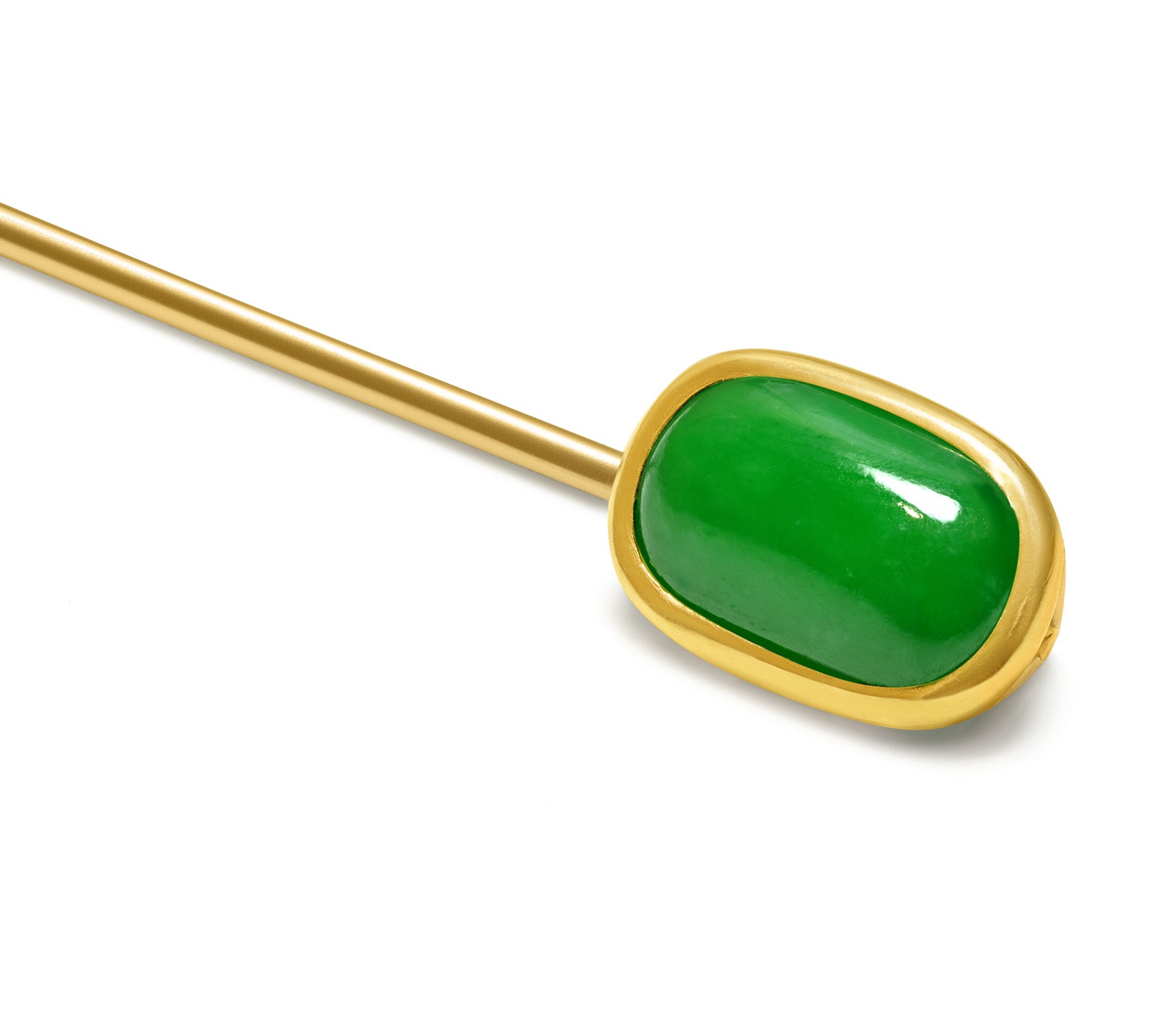 Cartier Jade 18K Gold Stick Pin Antique