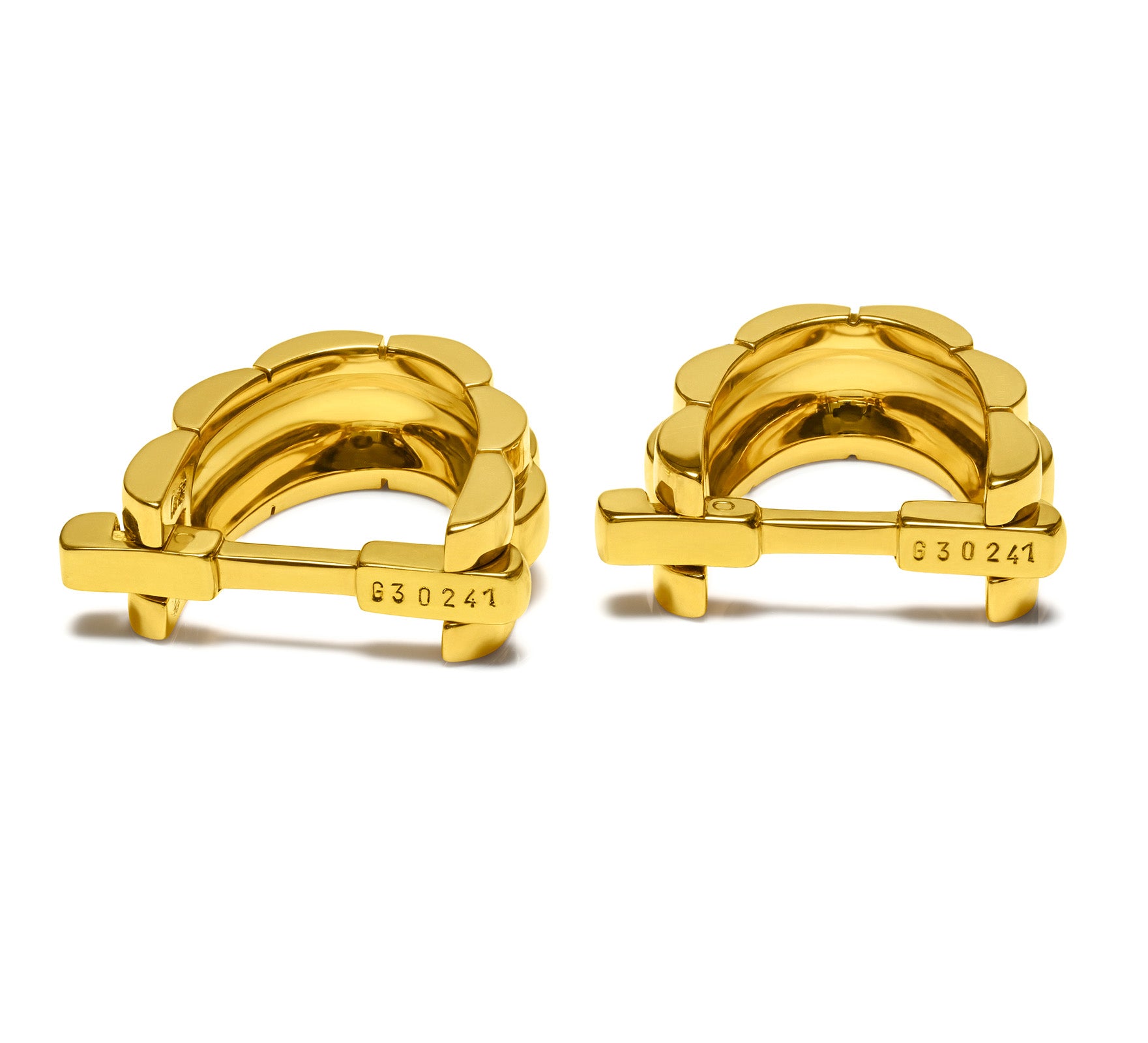 Cartier Panthère 18K Gold Stirrup Cufflinks