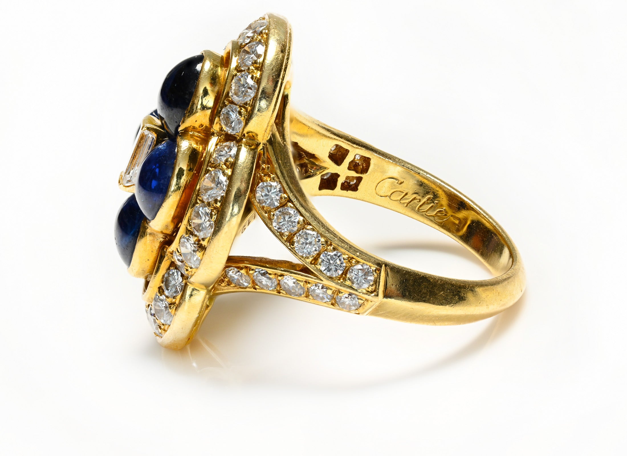 Cartier Paris 18K Diamond Sapphire Ring