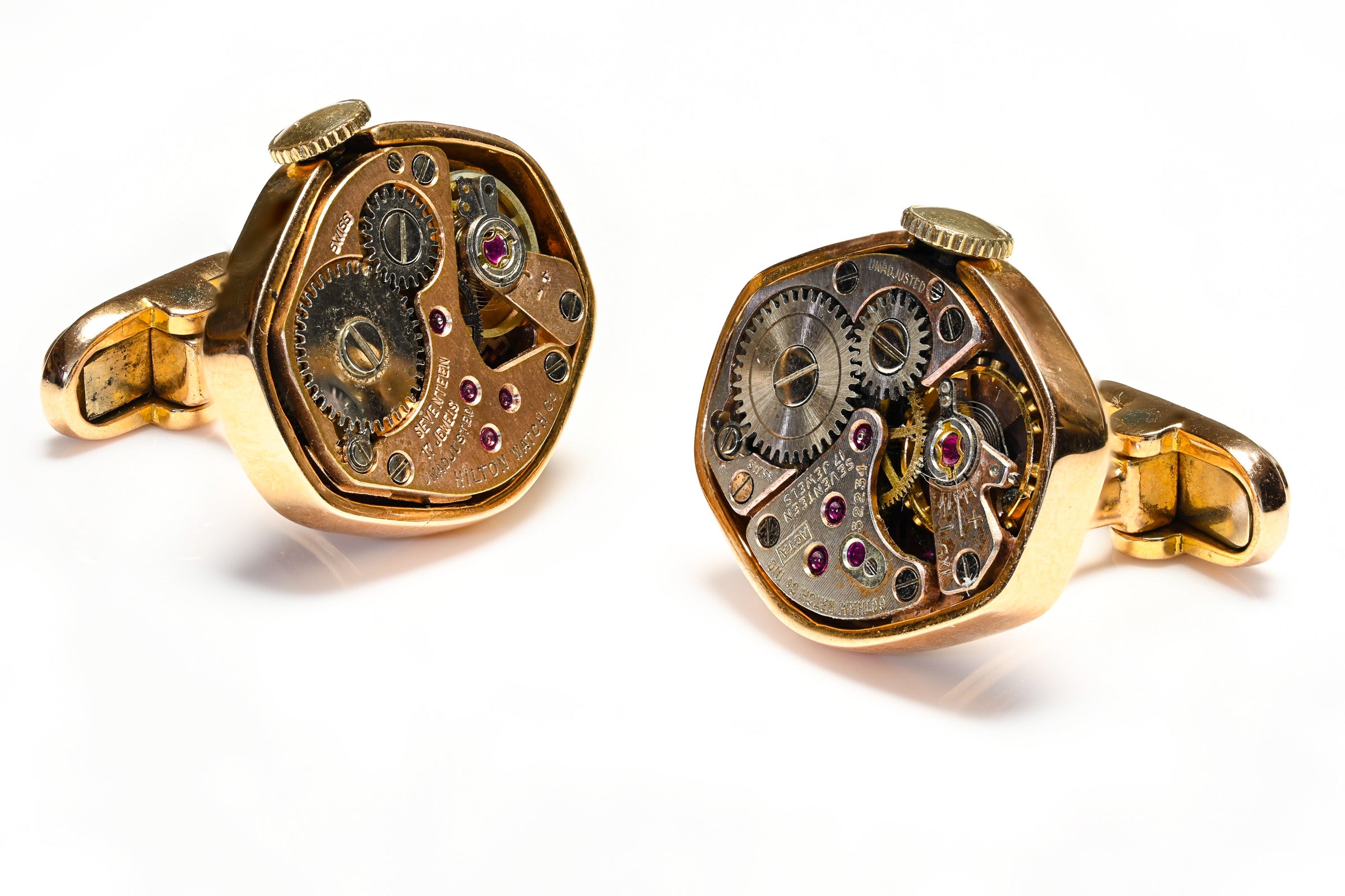 Cellini Gold Watch Movement Cufflinks