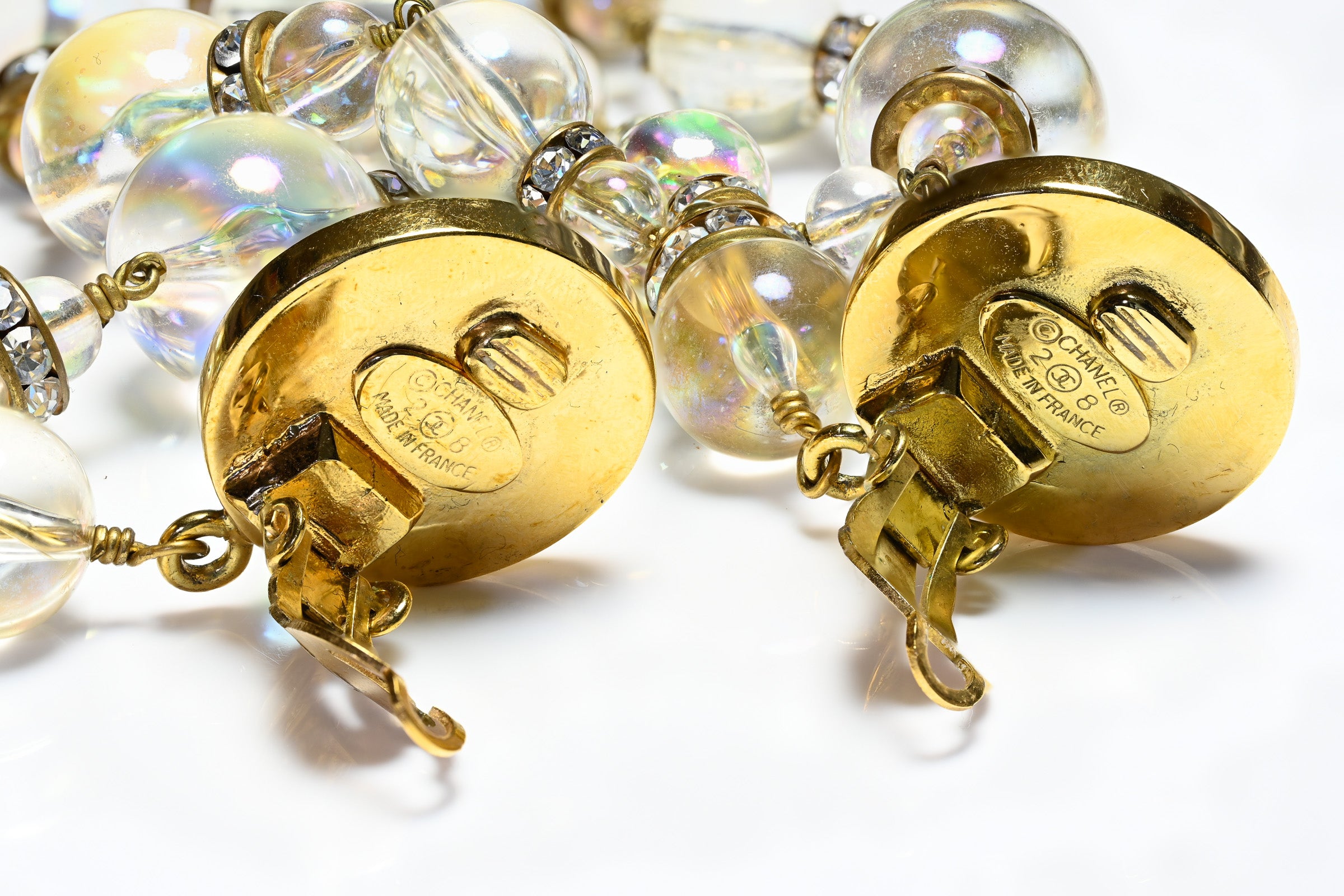 Vintage Chanel Paris Collection 28 Beads Chandelier Earrings
