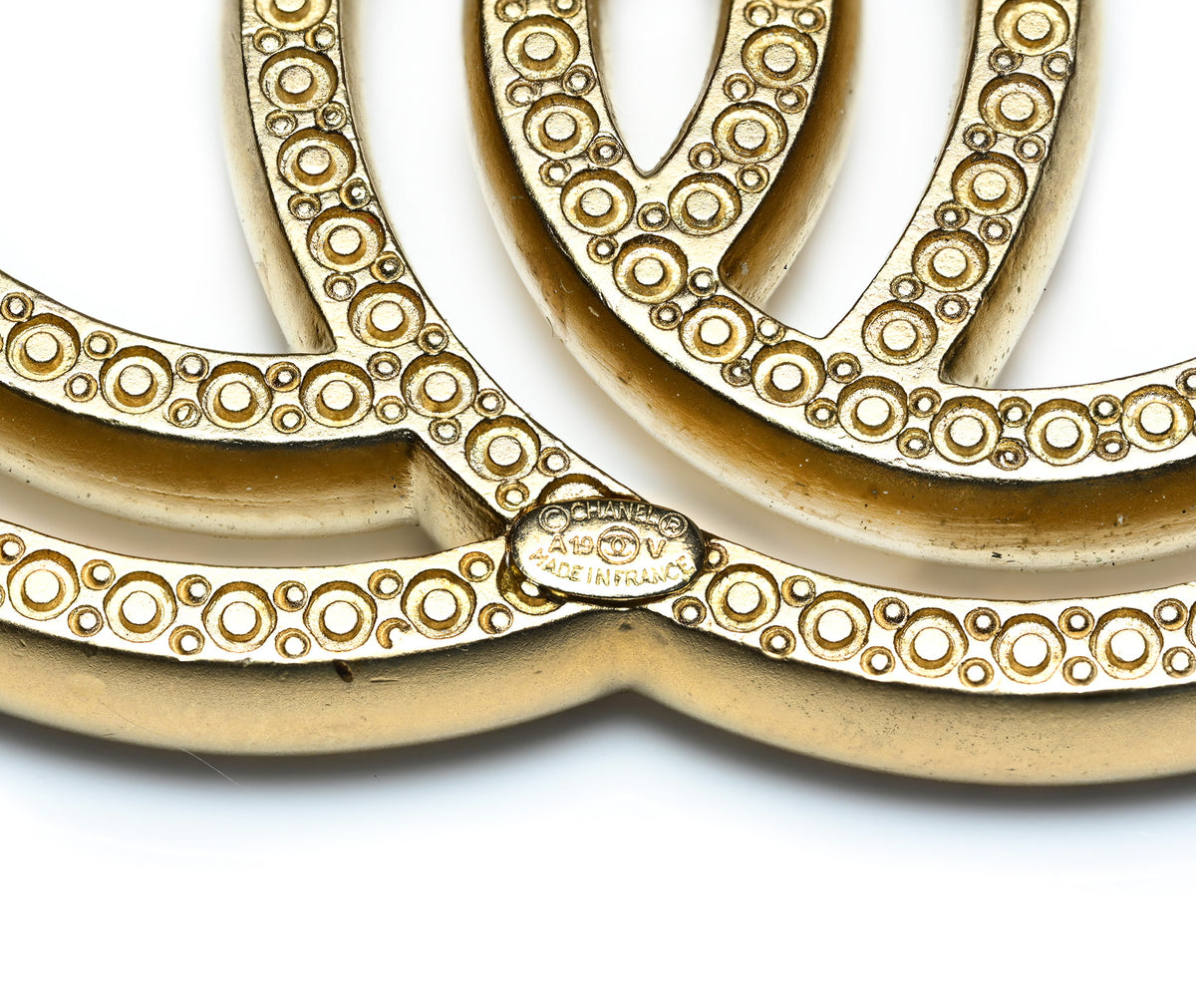 Chanel Paris Fall 2019 Gold Tone Crystal CC Brooch 3
