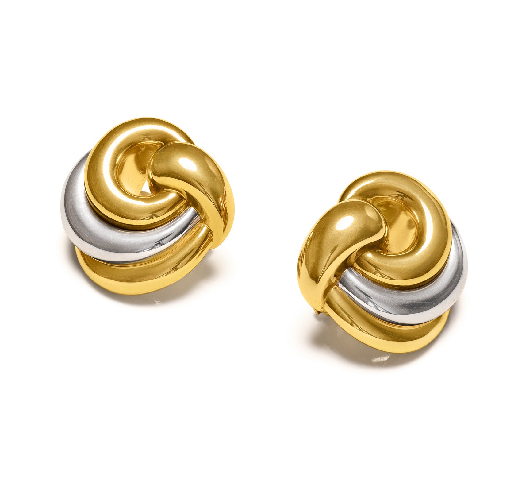 Chaumet Paris 18K White and Yellow Gold Earrings