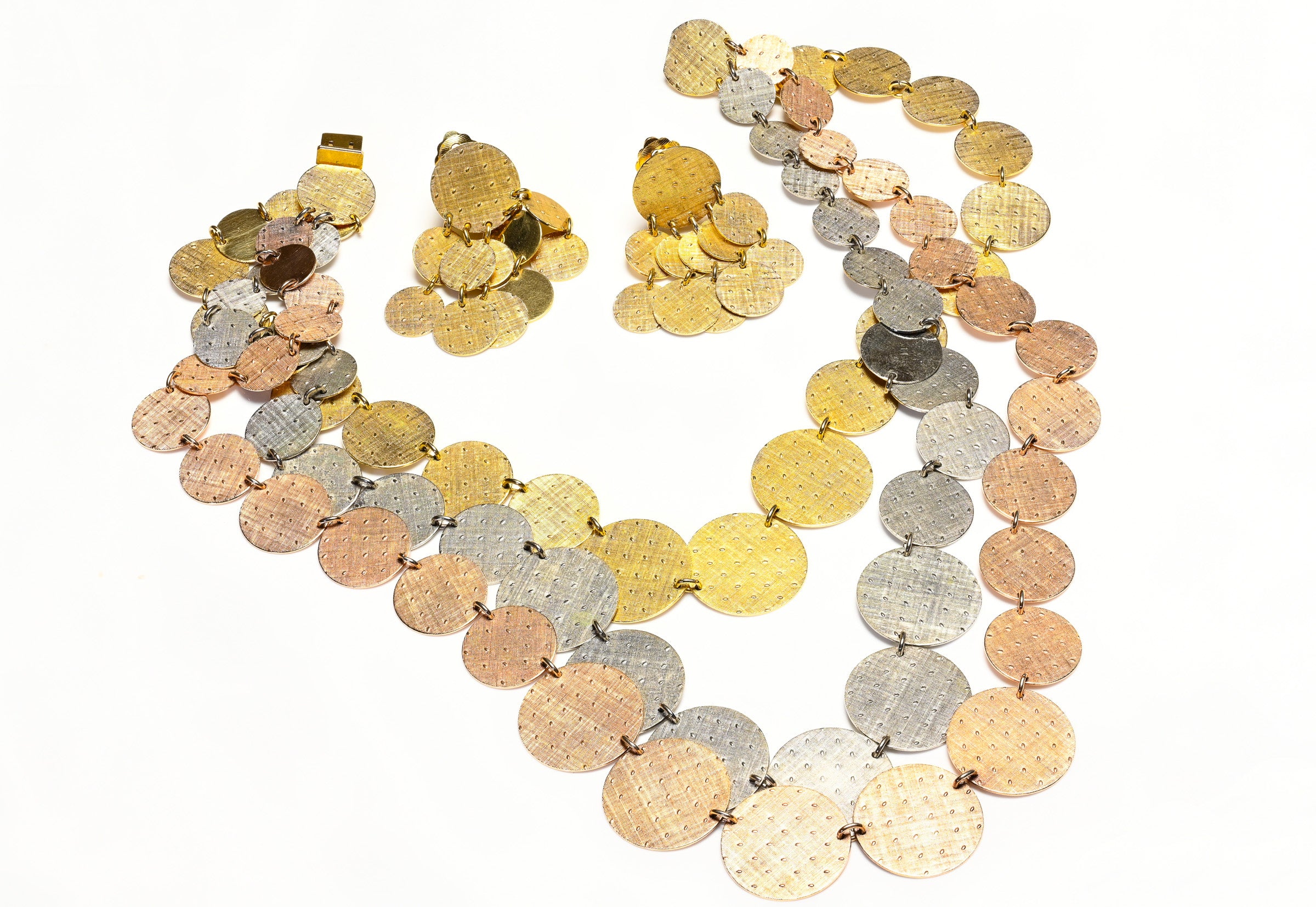 Christian Dior Paris 1966 Henkel & Grosse Coin Earrings Necklace Set