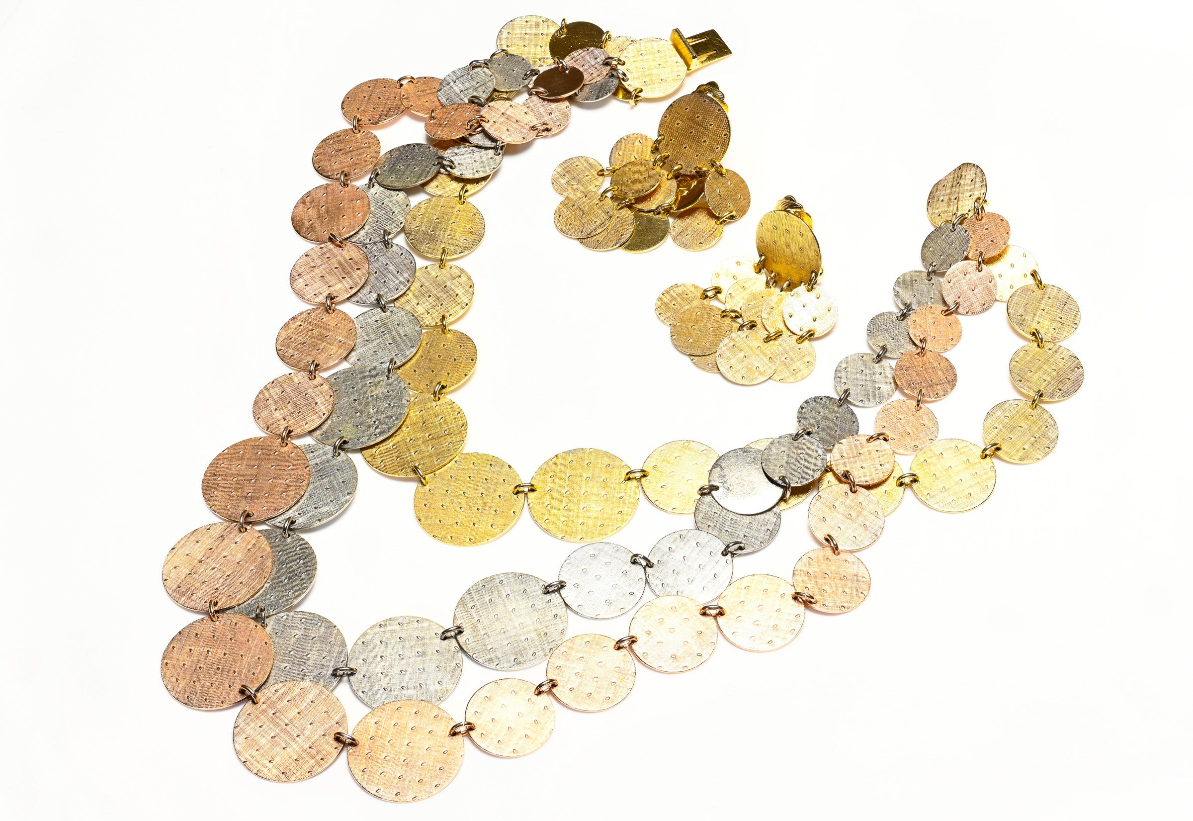 Christian Dior Paris 1966 Henkel & Grosse Coin Earrings Necklace Set