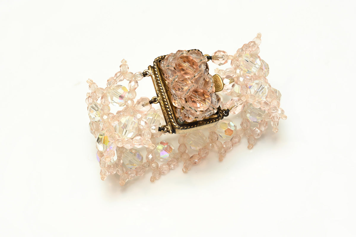 Coppola e Toppo for Emilio Pucci Pink Crystal Beaded Bracelet
