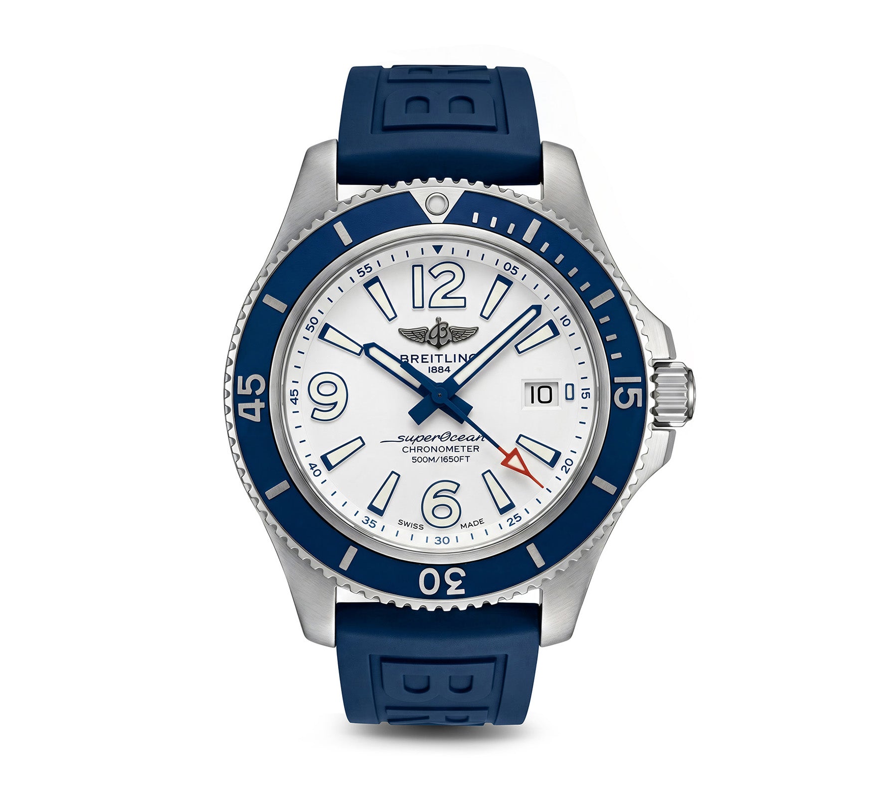 Breitling Superocean Automatic 42 Blue Rubber Strap Watch