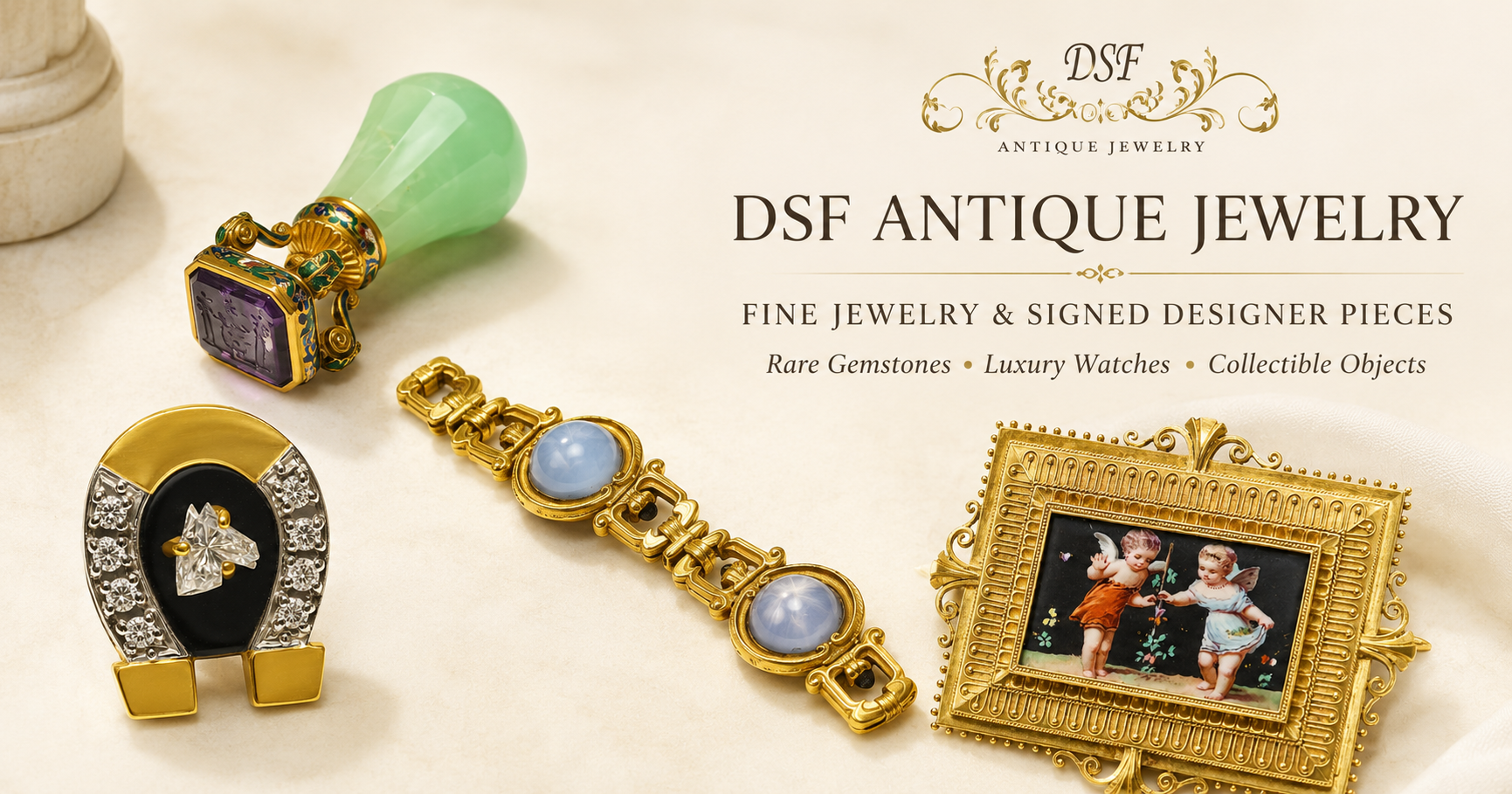 Screenshot or Official Image for dsfantiquejewelry.com - Fine Jewelry & Signed Designer Pieces | DSF Antique Jewelry