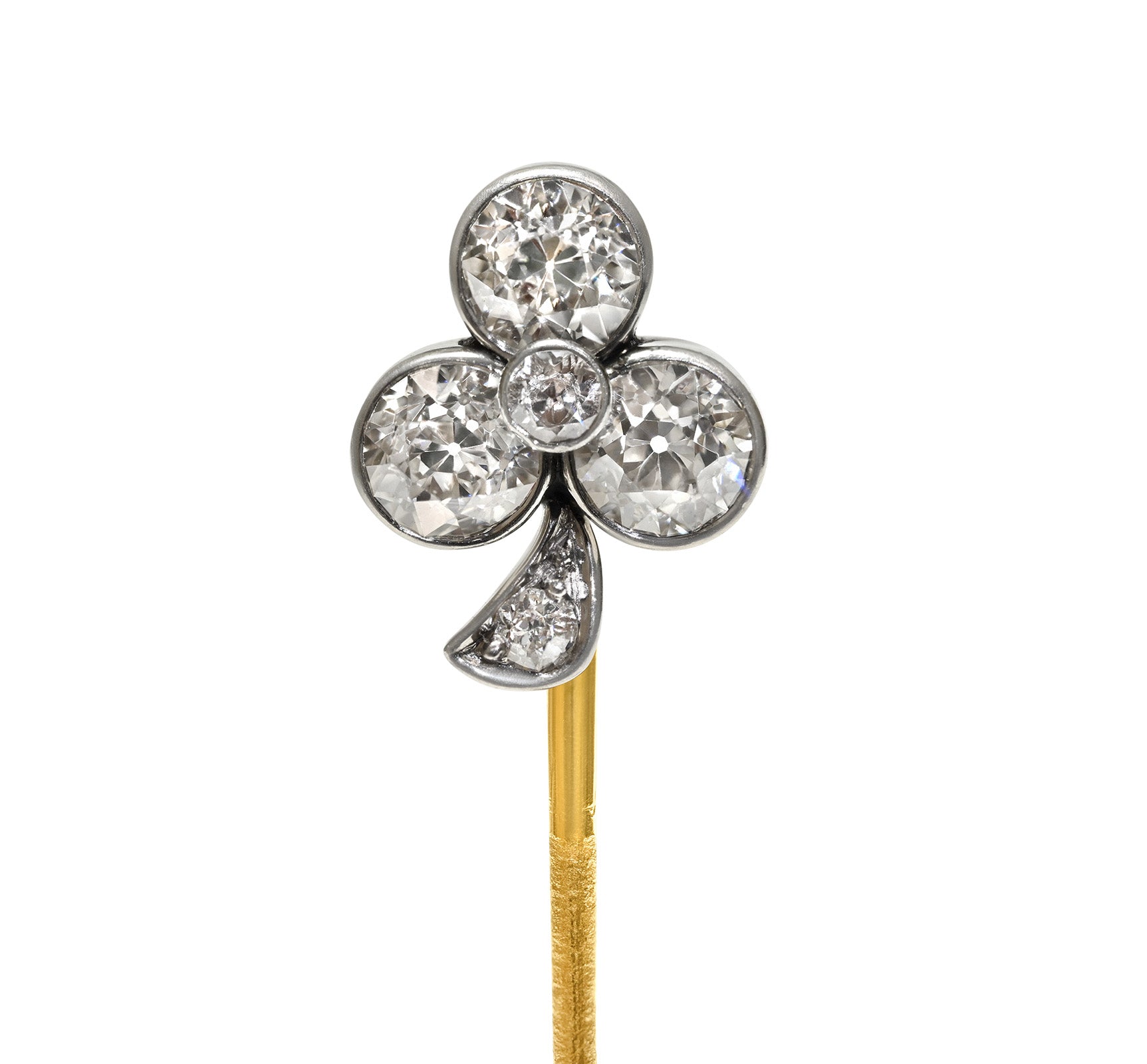 Diamond Trefoil Clover Pin