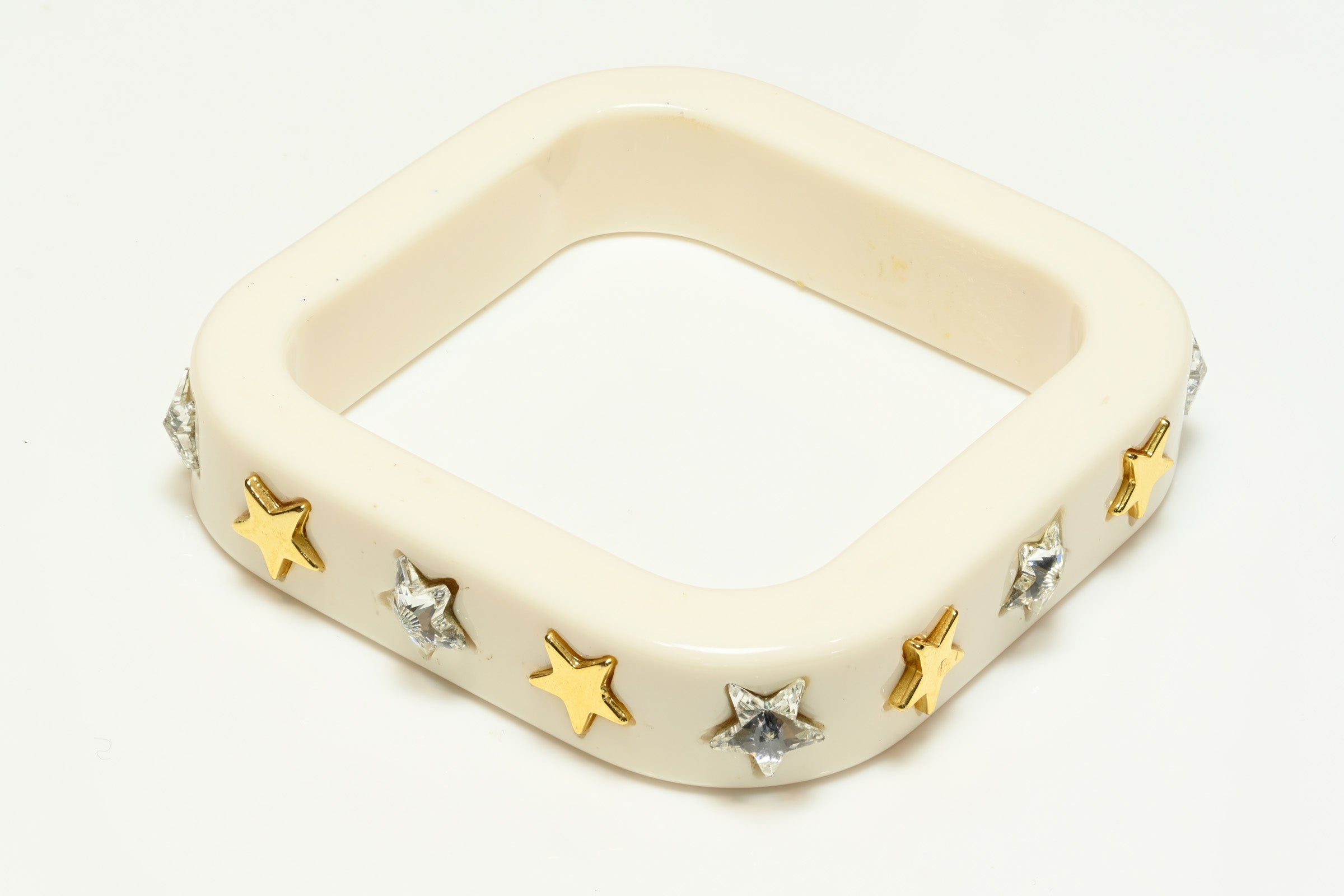 Dolce and Gabbana White Resin Star Geometric Bracelet 2