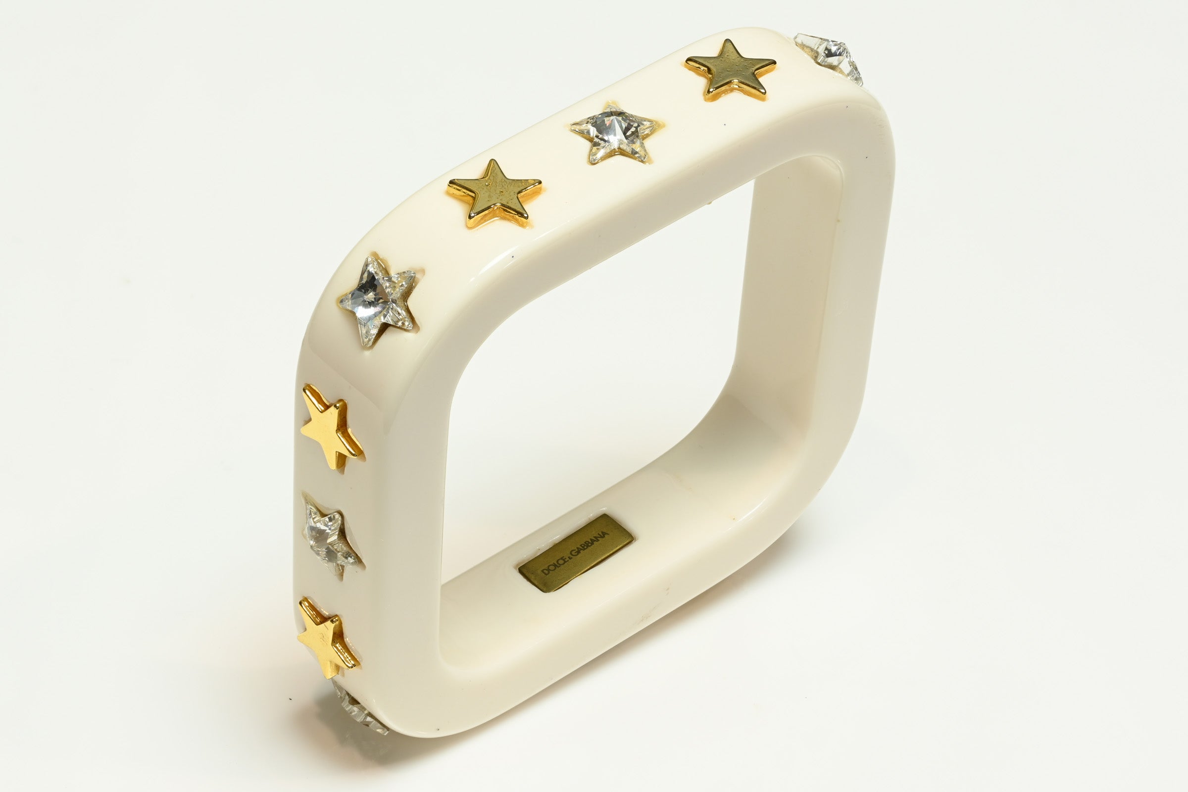 Dolce and Gabbana White Resin Star Geometric Bracelet 3