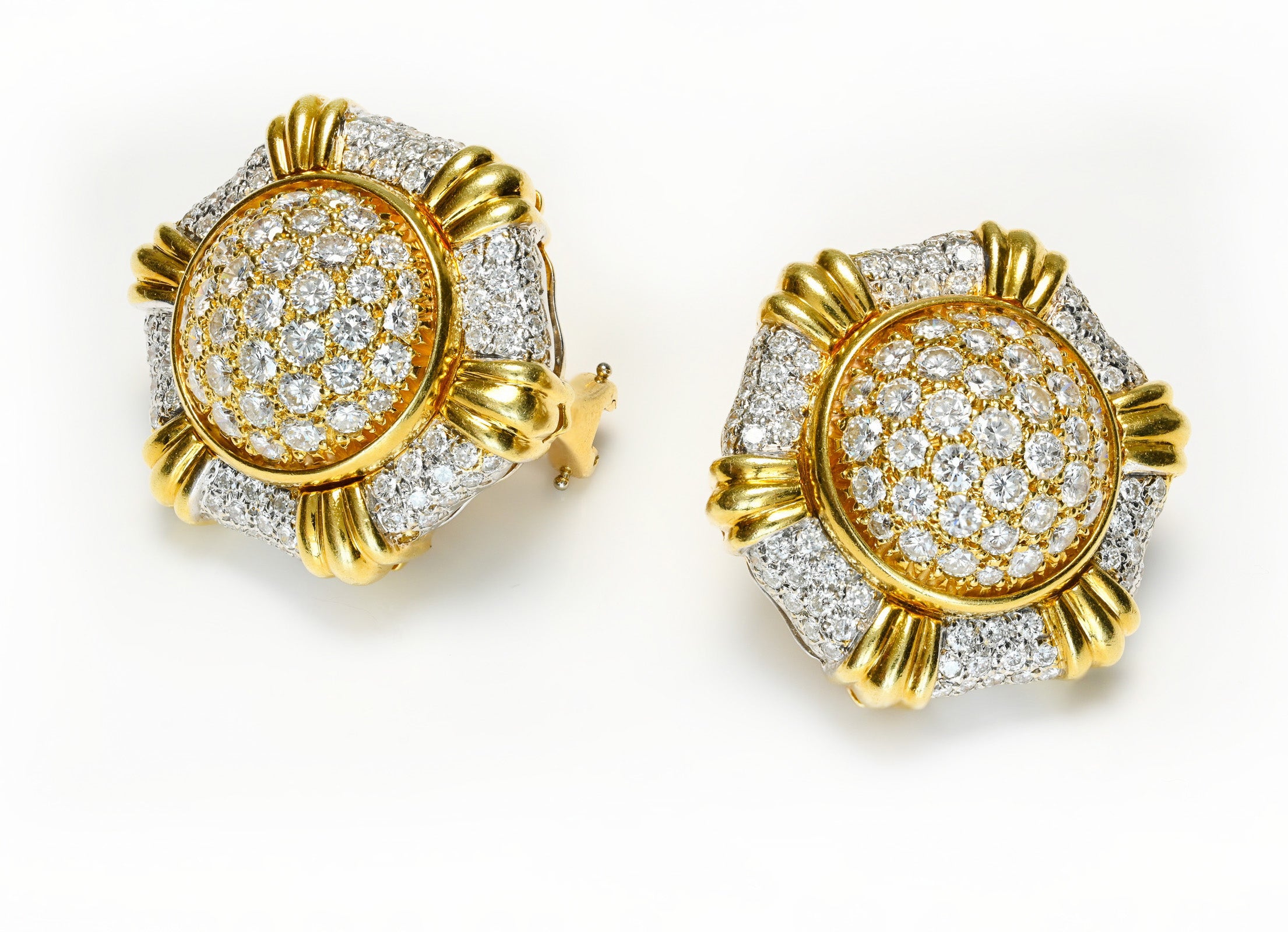 Gemlok 18K Gold Diamond Earrings