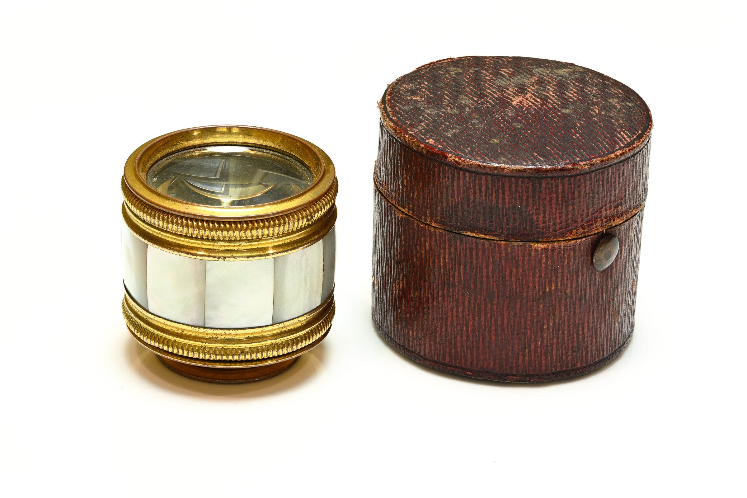 Georgian Mother of Pearl Set Miniature Spyglass Telescope box