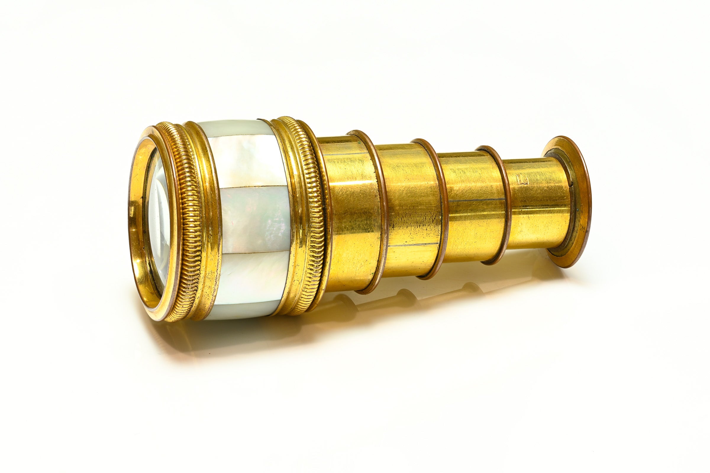 Georgian Mother of Pearl Miniature Spyglass Telescope antique