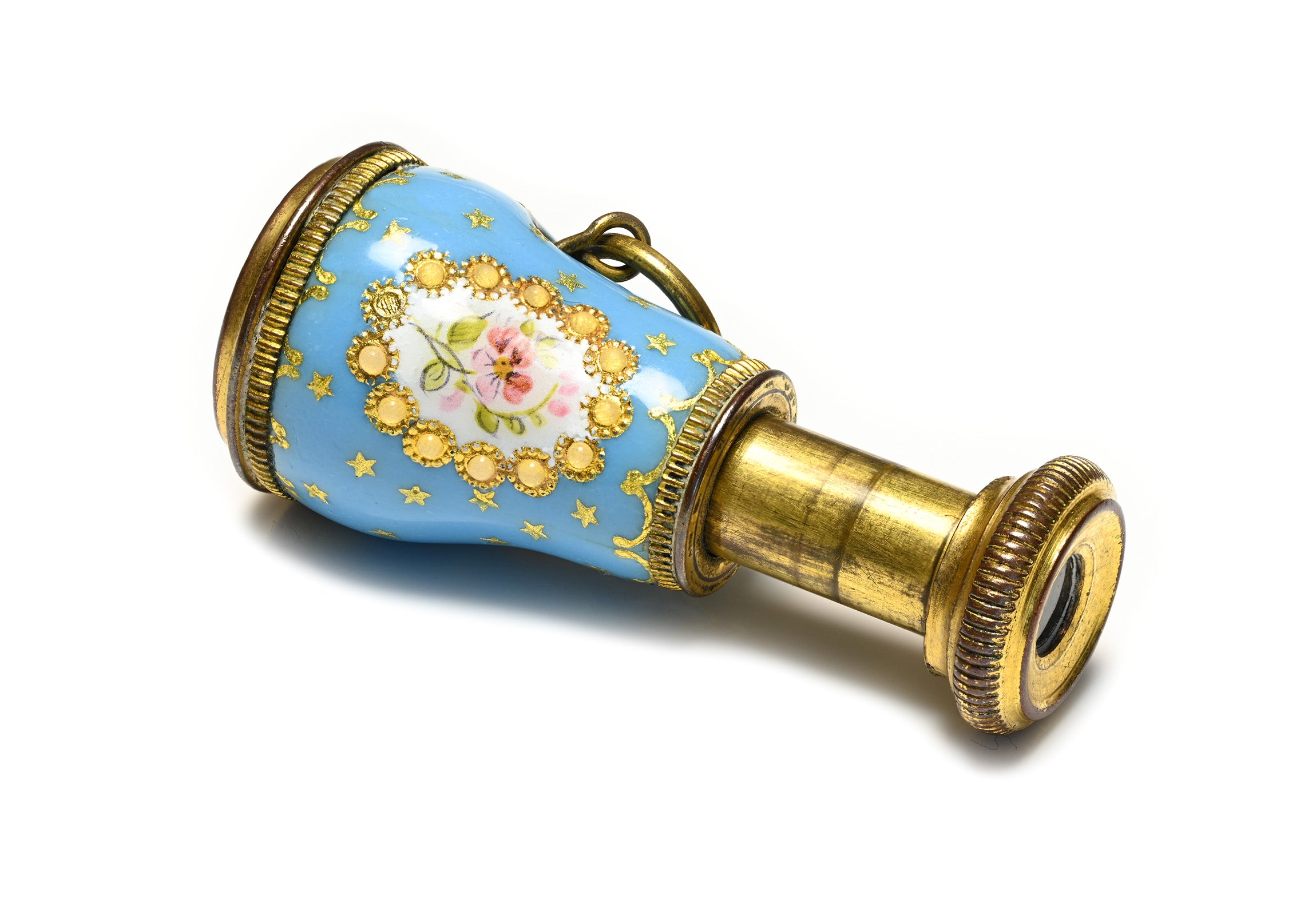 Georgian Blue Enamel Miniature Spyglass