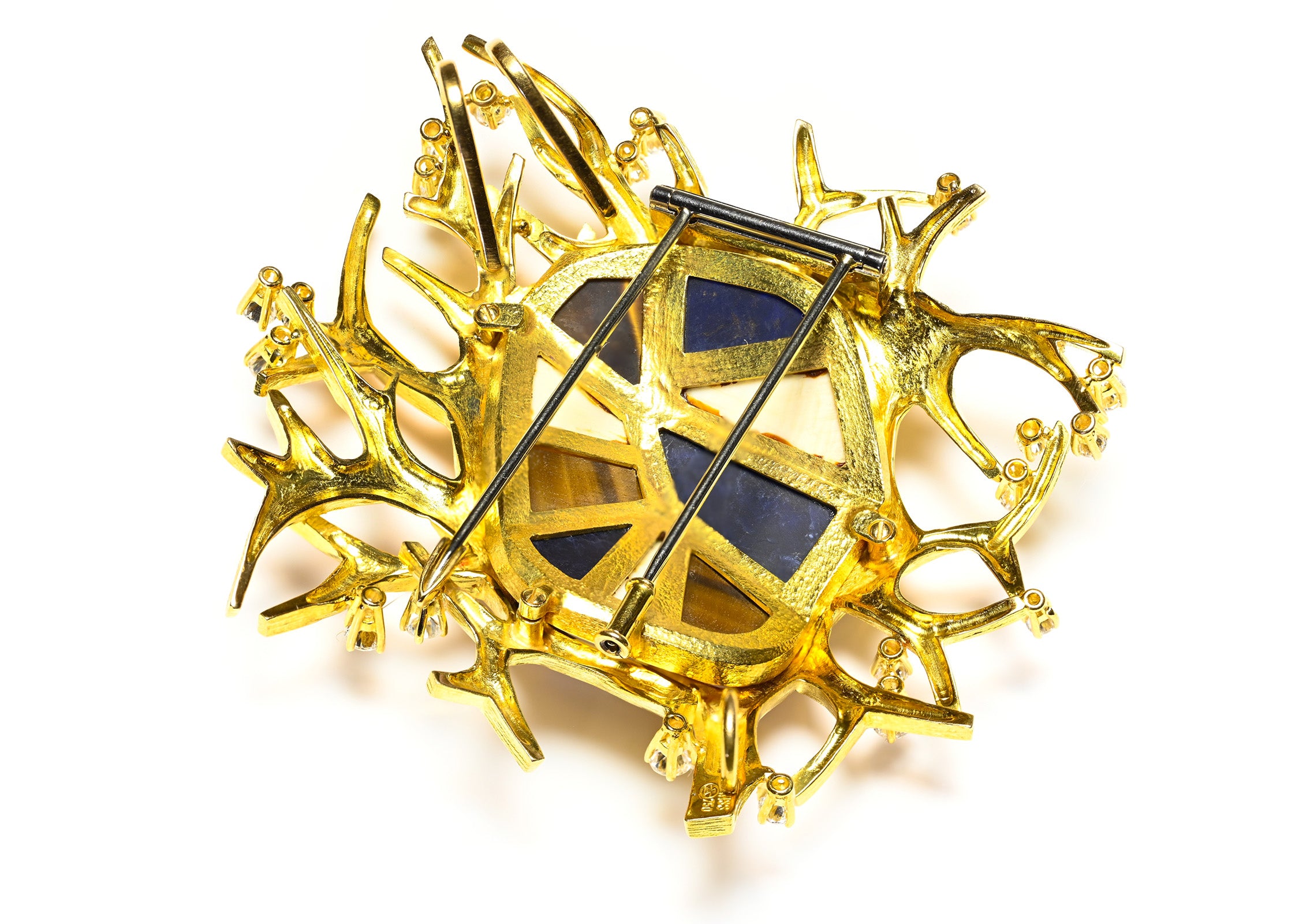 Gubelin 18K Yellow Gold Diamond Brooch pendant