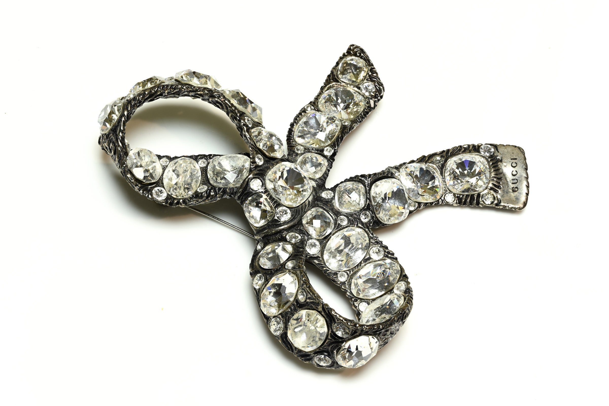 Gucci Belle Epoque Style Crystal Large Bow Brooch 2