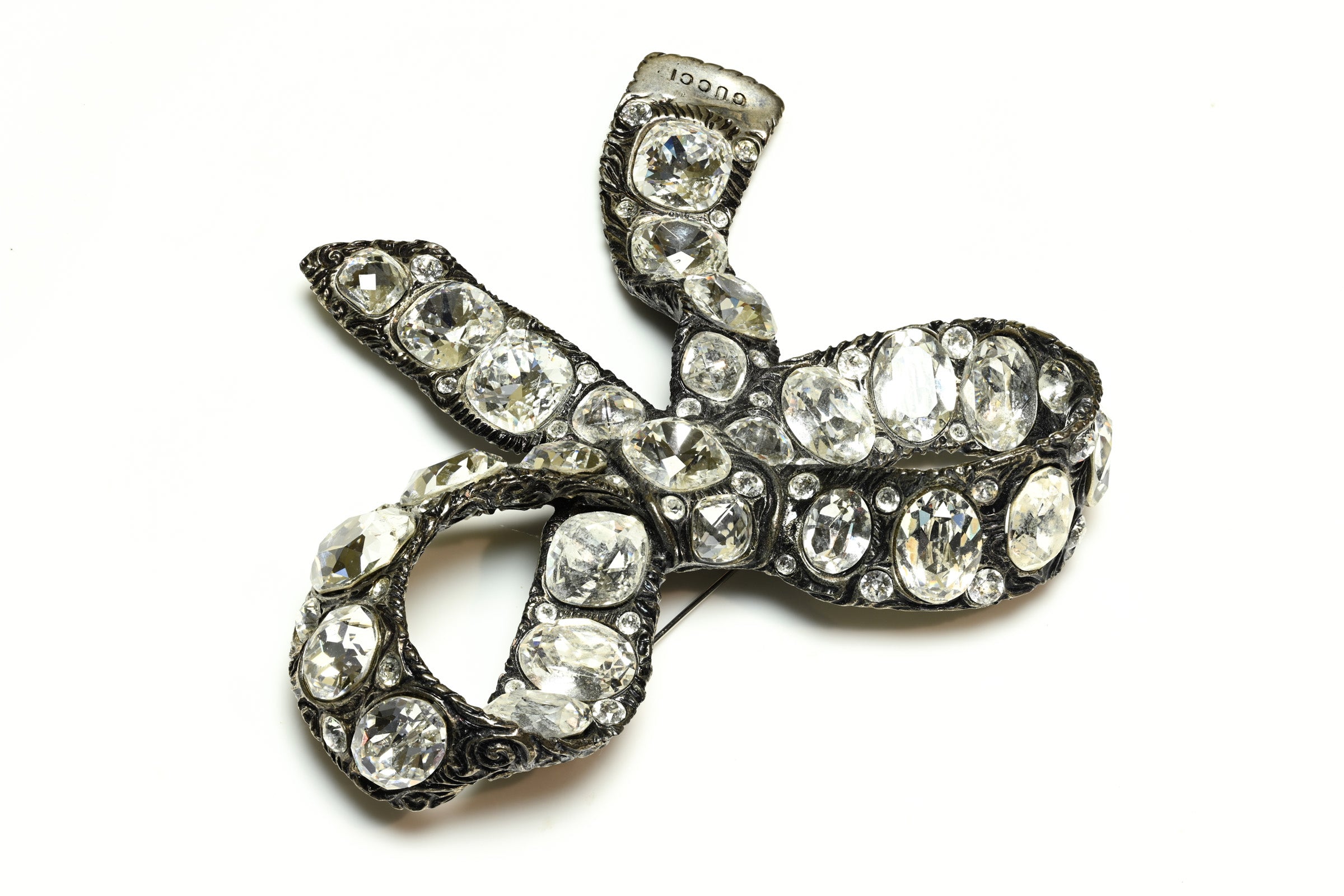 Gucci Belle Epoque Style Crystal Large Bow Brooch 3
