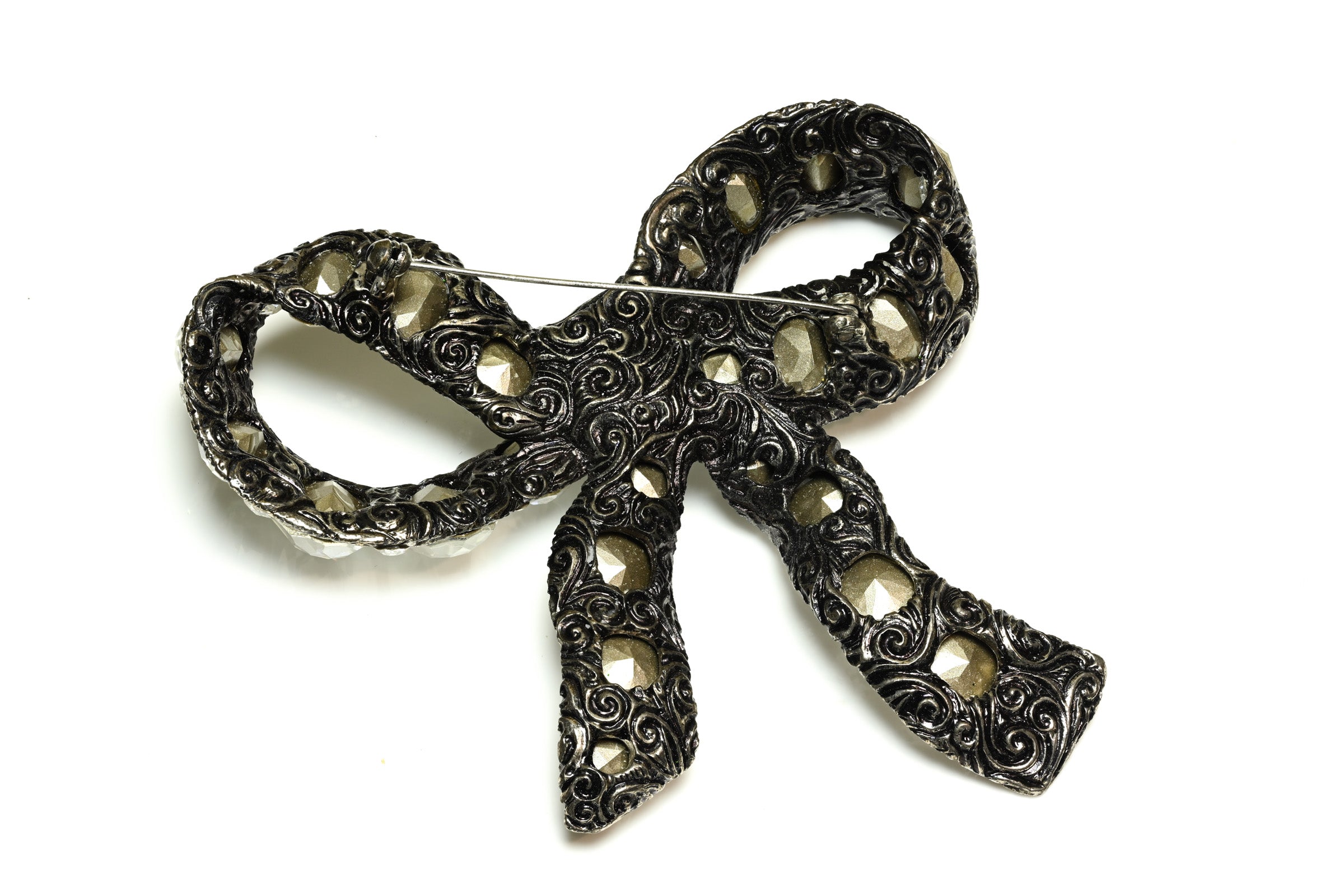 Gucci Belle Epoque Style Crystal Large Bow Brooch 4