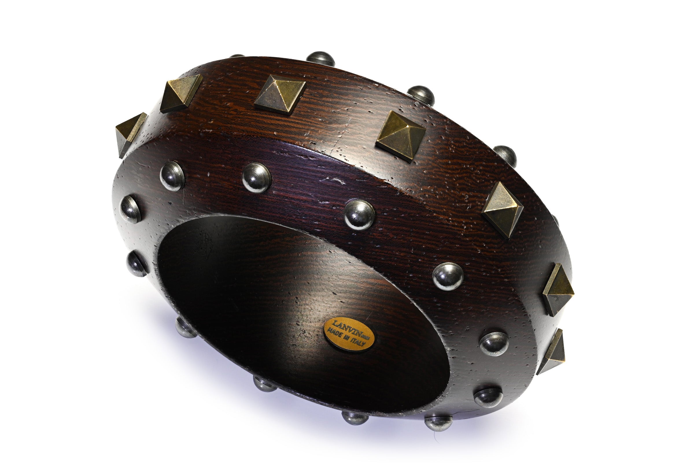Lanvin Paris Alber Elbaz Wood Studded Set of Bangles 1